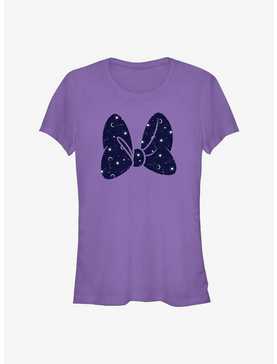 Disney Minnie Mouse Galaxy Print Bow Girls T-Shirt, , hi-res