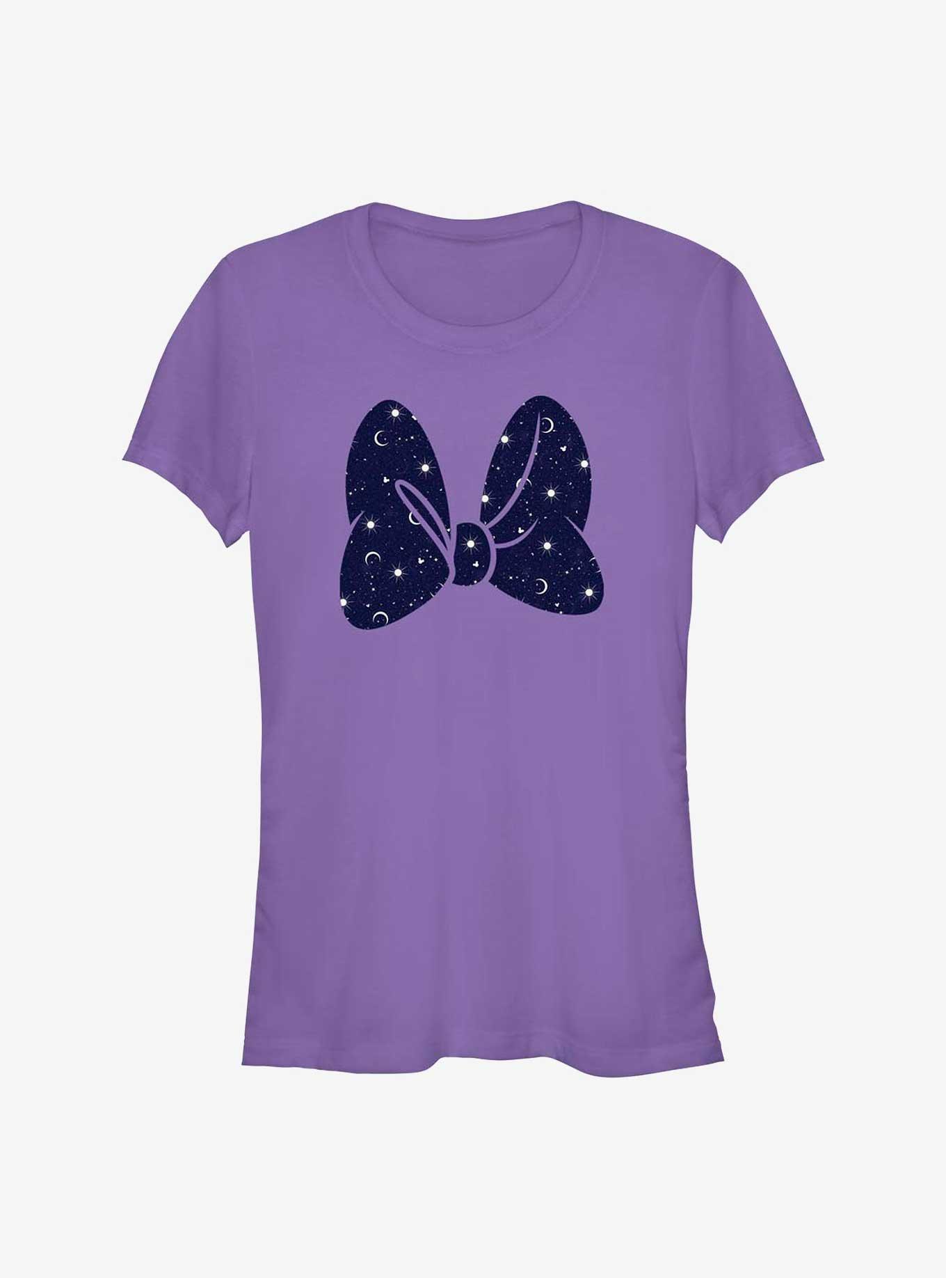 Disney Minnie Mouse Galaxy Print Bow Girls T-Shirt, , hi-res