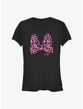 Disney Minnie Mouse Leopard Print Bow Girls T-Shirt, , hi-res