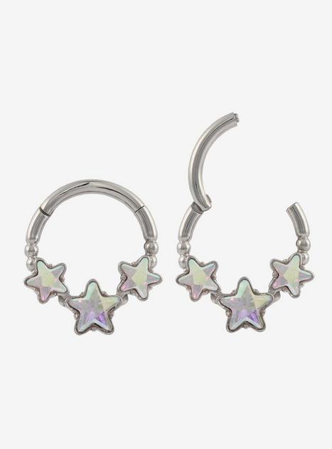 16G Steel Triple Star Hinged Clicker | Hot Topic