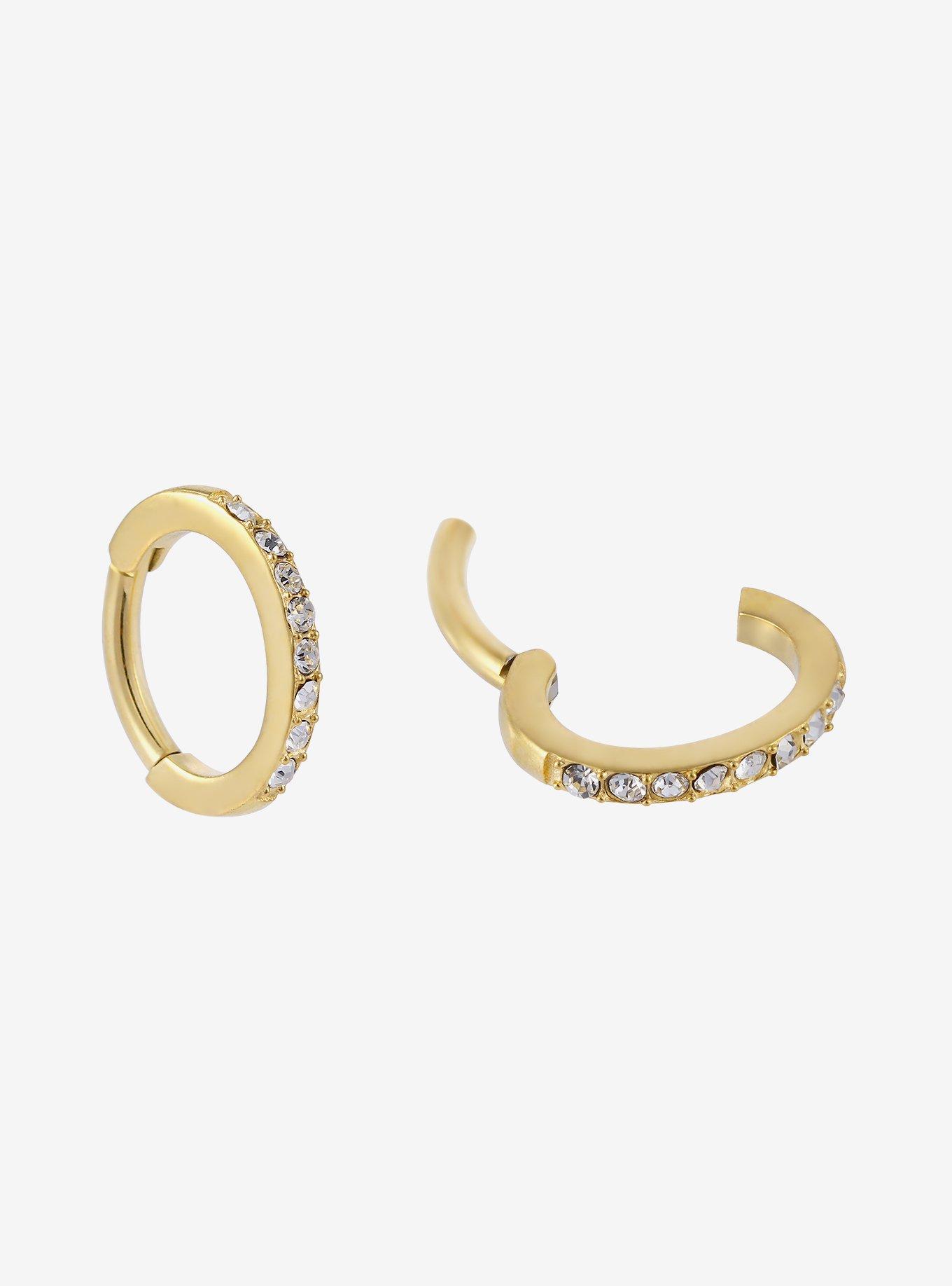 Steel Gold Gem Hinged Clicker, , hi-res