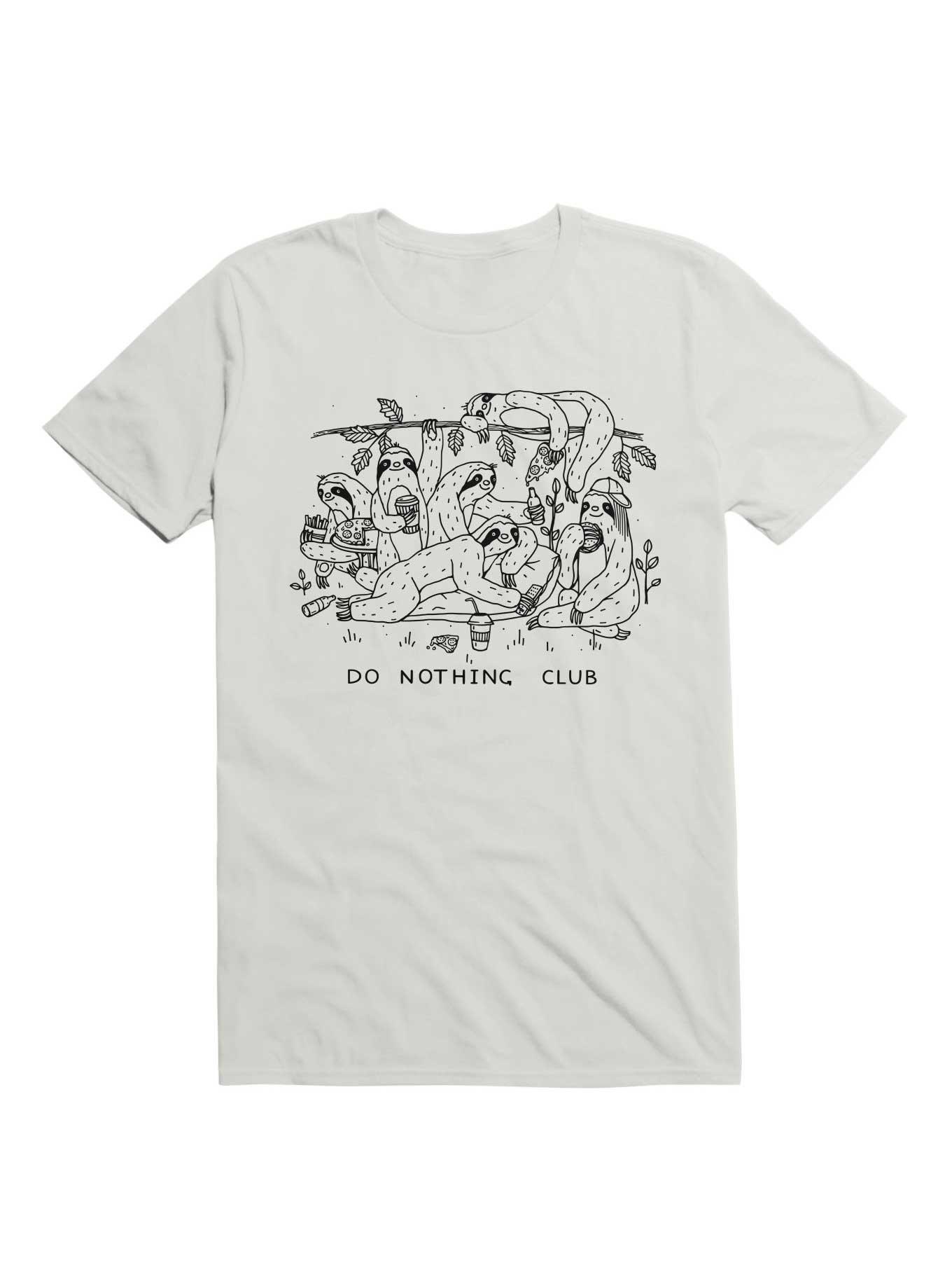 Do Nothing Club T-Shirt, WHITE, hi-res