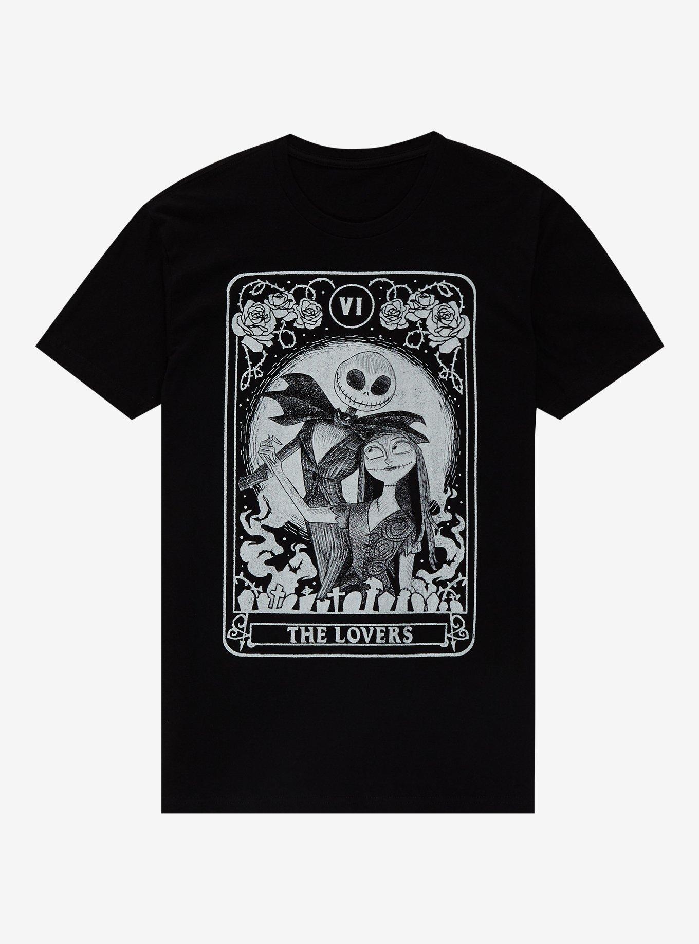 The Nightmare Before Christmas Jack & Sally Tarot Card Lovers T-Shirt ...