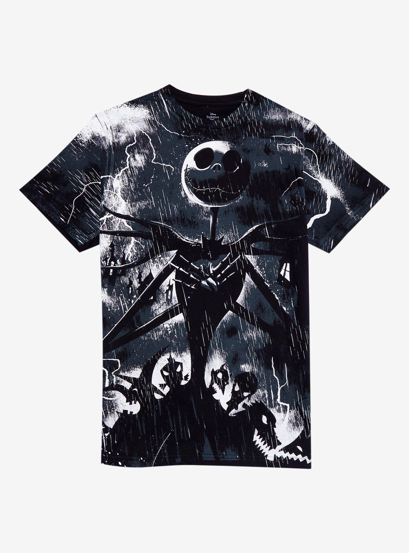 Men's Black The Nightmare Before Christmas Comic Book Cover T-Shirt