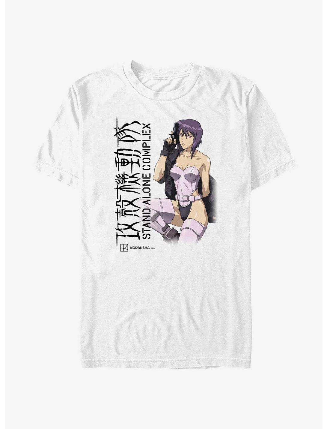 Ghost in the Shell Motoko Kusanagi Stand Alone Complex T-Shirt, WHITE, hi-res