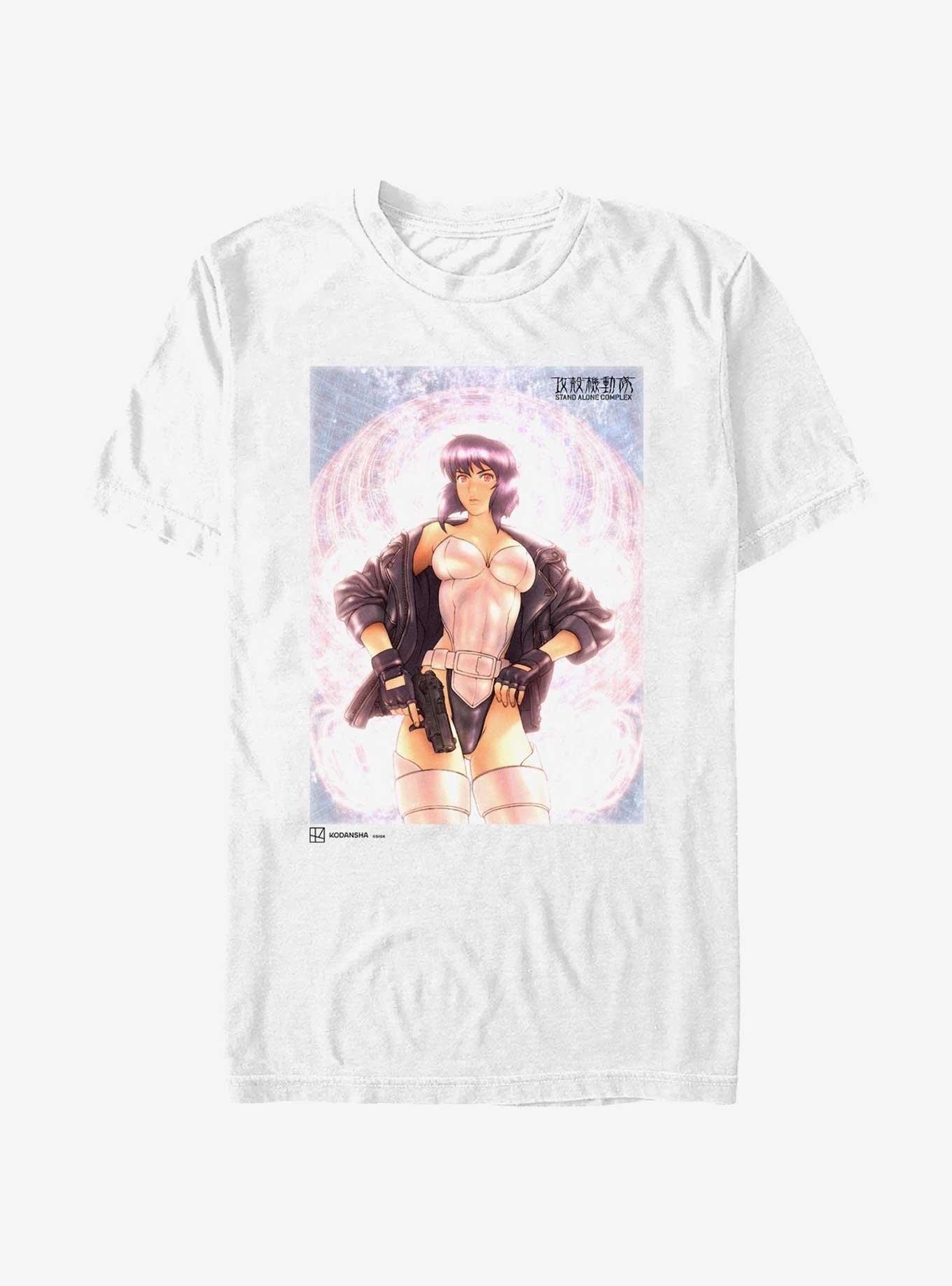 Ghost in the Shell Motoko Kusanagi The Major Poster T-Shirt, WHITE, hi-res