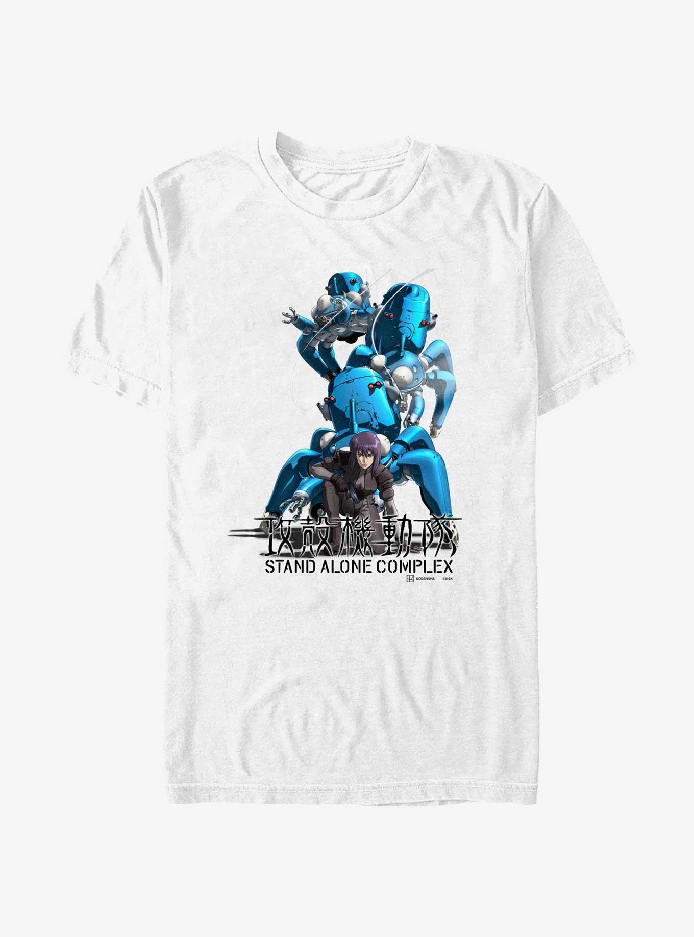 Ghost in the Shell Motoko Tachikoma Pose T-Shirt, WHITE, hi-res