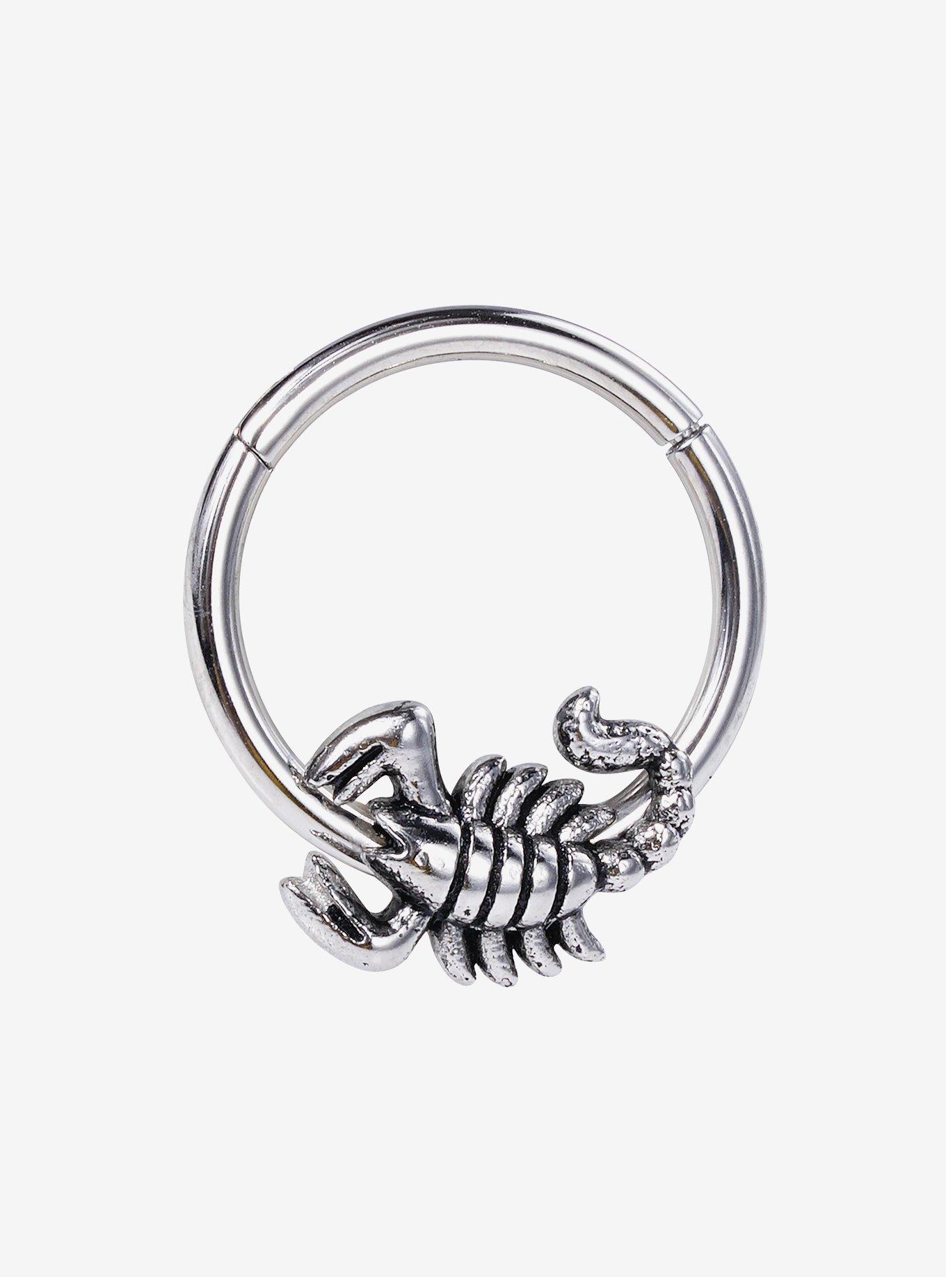 Steel Silver Scorpion Hinged Clicker, MULTI, hi-res