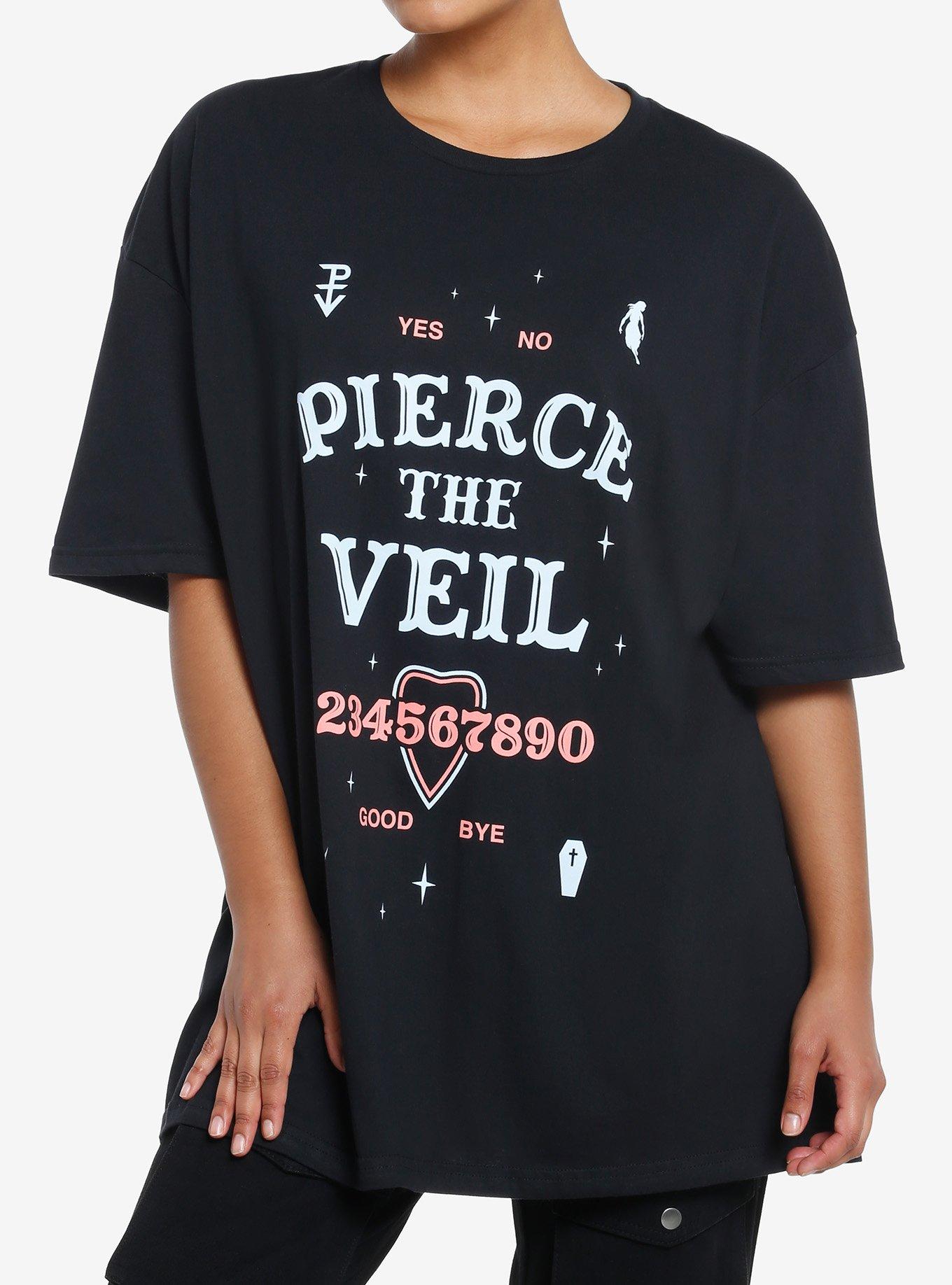 Pierce The Veil Spirit Board Girls Oversized T-Shirt, CHARCOAL, hi-res