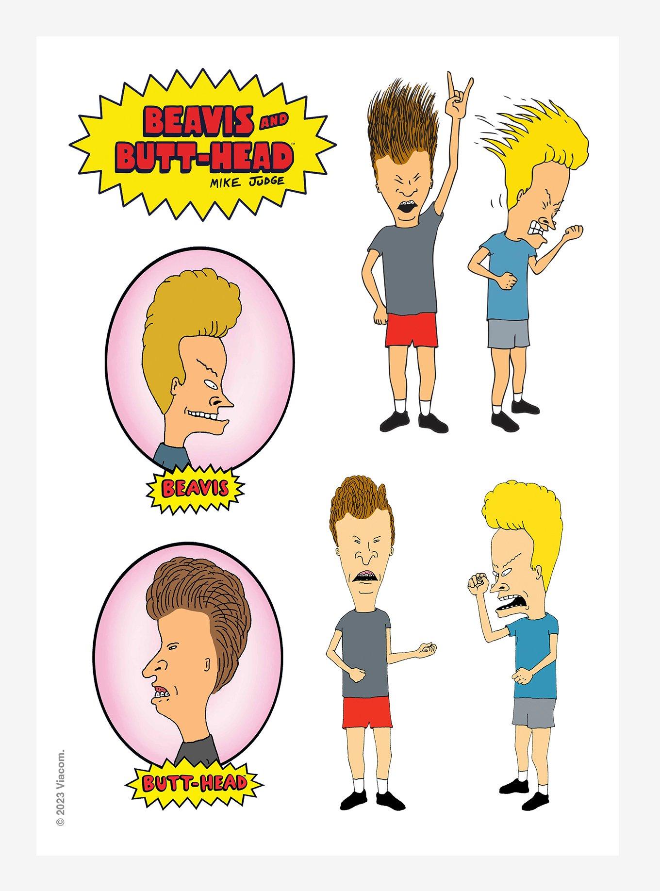 Beavis And Butt-Head Classic Kiss-Cut Sticker Sheet - WHITE