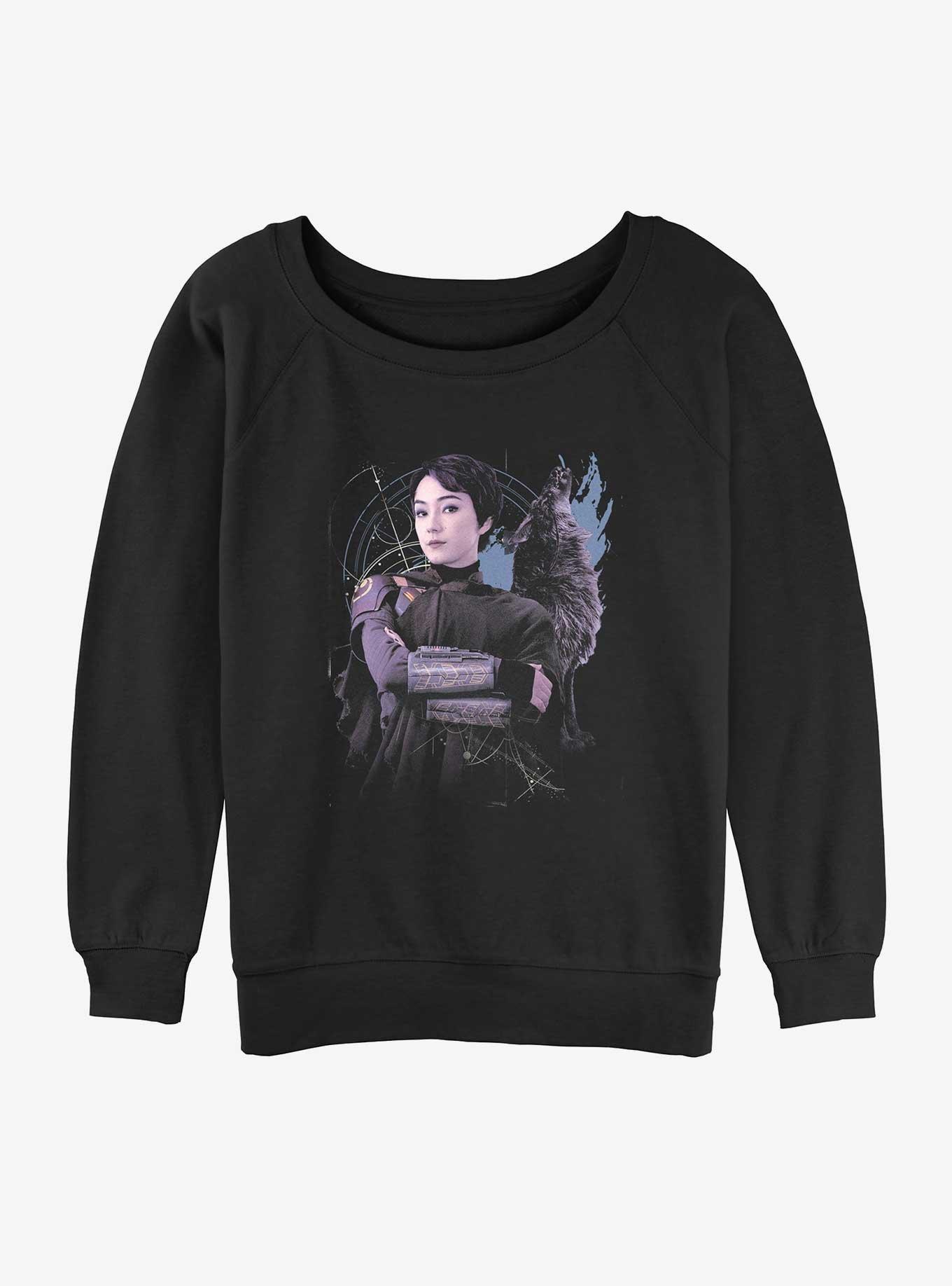 Star Wars Ahsoka Sabine Wren and Loth-Wolf Girls Slouchy Sweatshirt, , hi-res