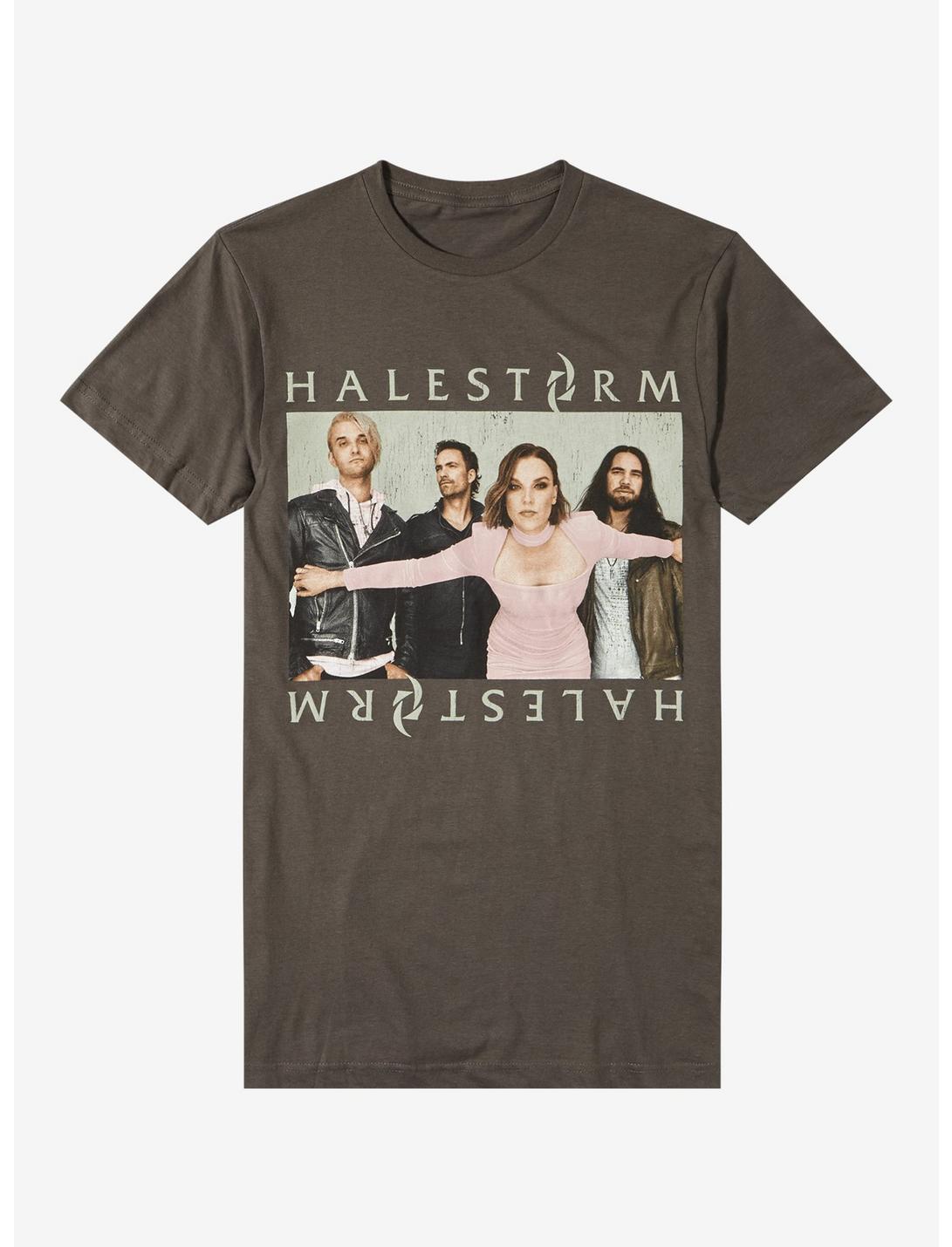 Halestorm Group Boyfriend Fit Girls T-Shirt, CHARCOAL, hi-res