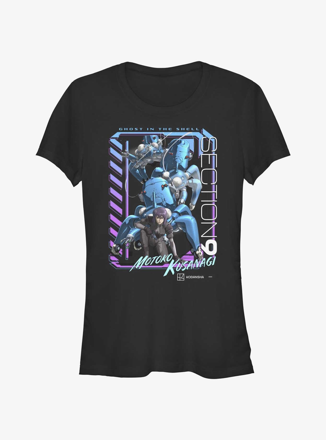 Ghost in the Shell Section 9 Motoko Kusanagi Girls T-Shirt, BLACK, hi-res