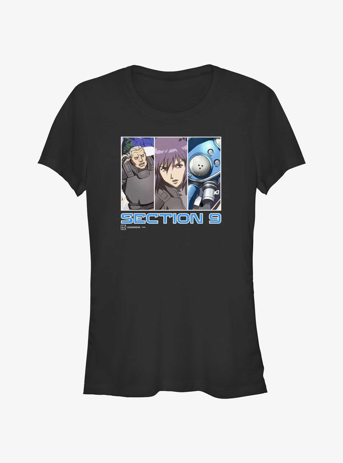 Ghost in the Shell Section 9 Team Girls T-Shirt, BLACK, hi-res