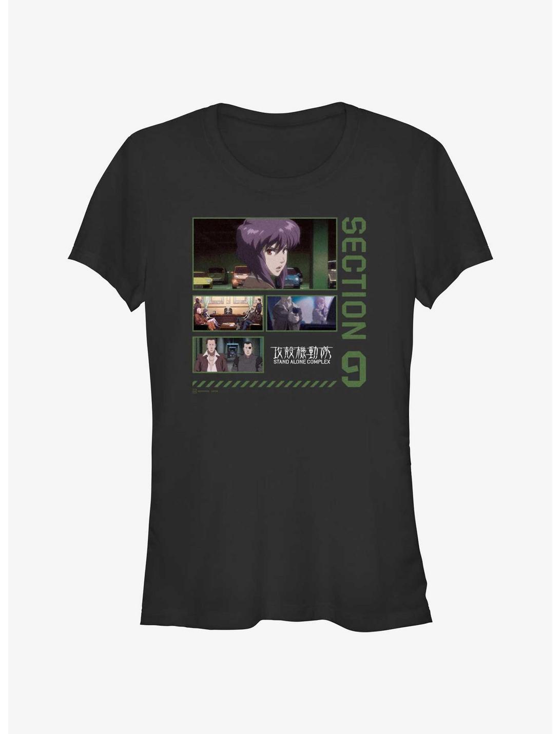 Ghost in the Shell Section 9 Collage Girls T-Shirt, BLACK, hi-res