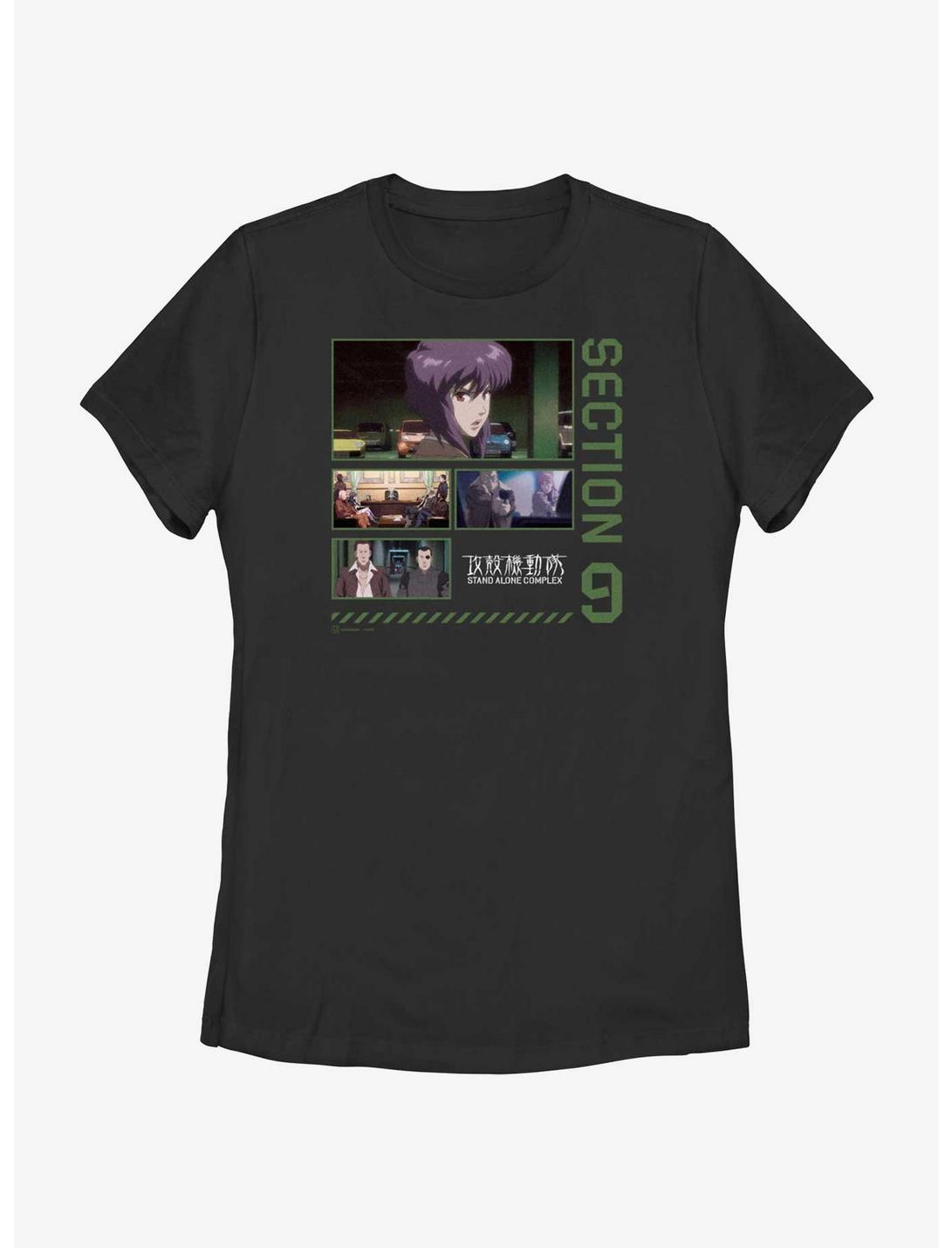 Ghost in the Shell Section 9 Collage Womens T-Shirt, BLACK, hi-res