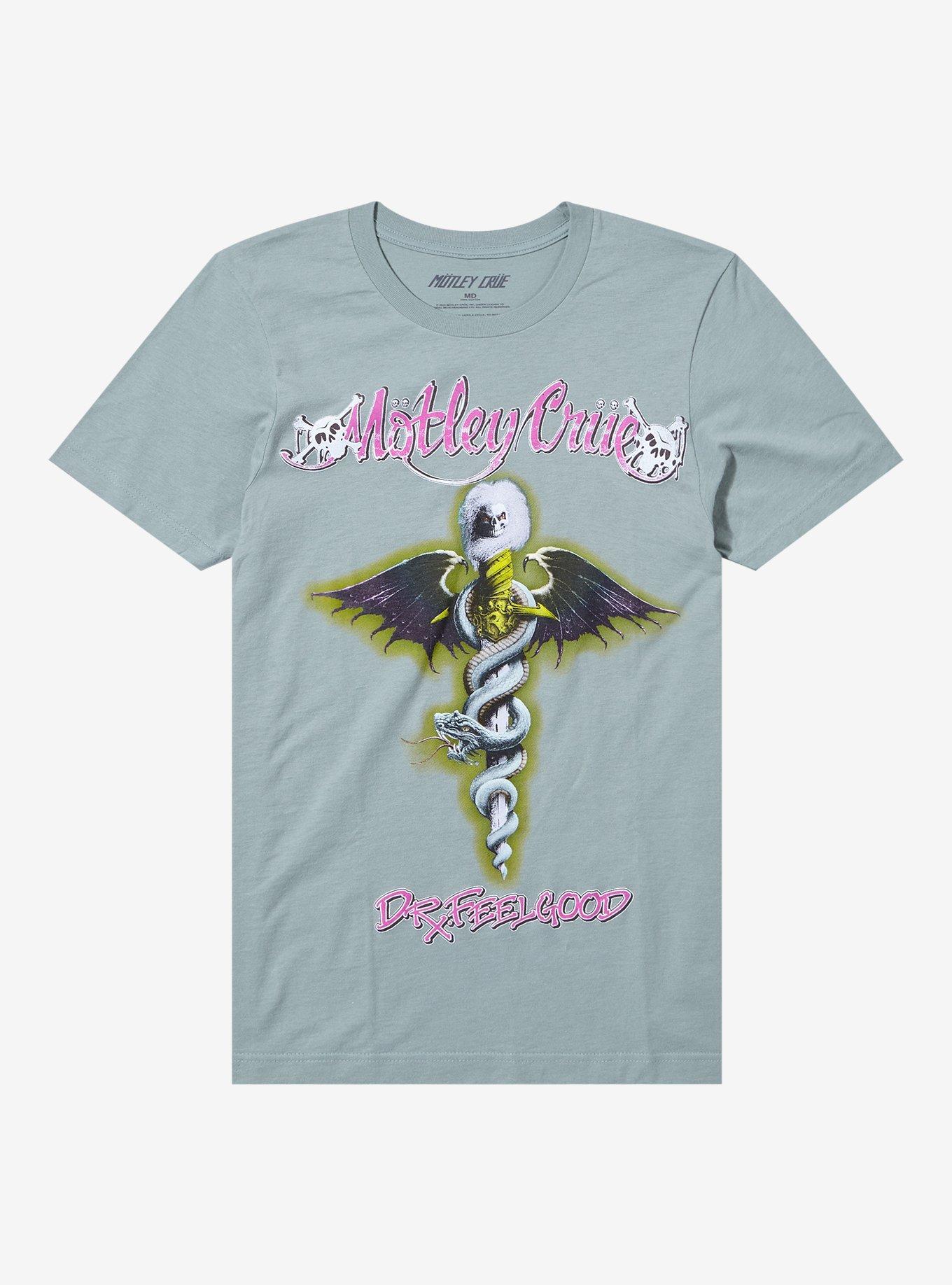 Motley Crue Dr. Feelgood Boyfriend Fit Girls T-Shirt, SAGE, hi-res