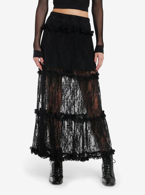 スカート SHEER SR SENS SKIRT(Black) SR sheer SENS SKIRT / black（Vince Women's Dot-Print Sheer