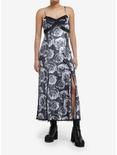 Thorn & Fable Grey Rose Lace Slit Maxi Dress, PURPLE, hi-res