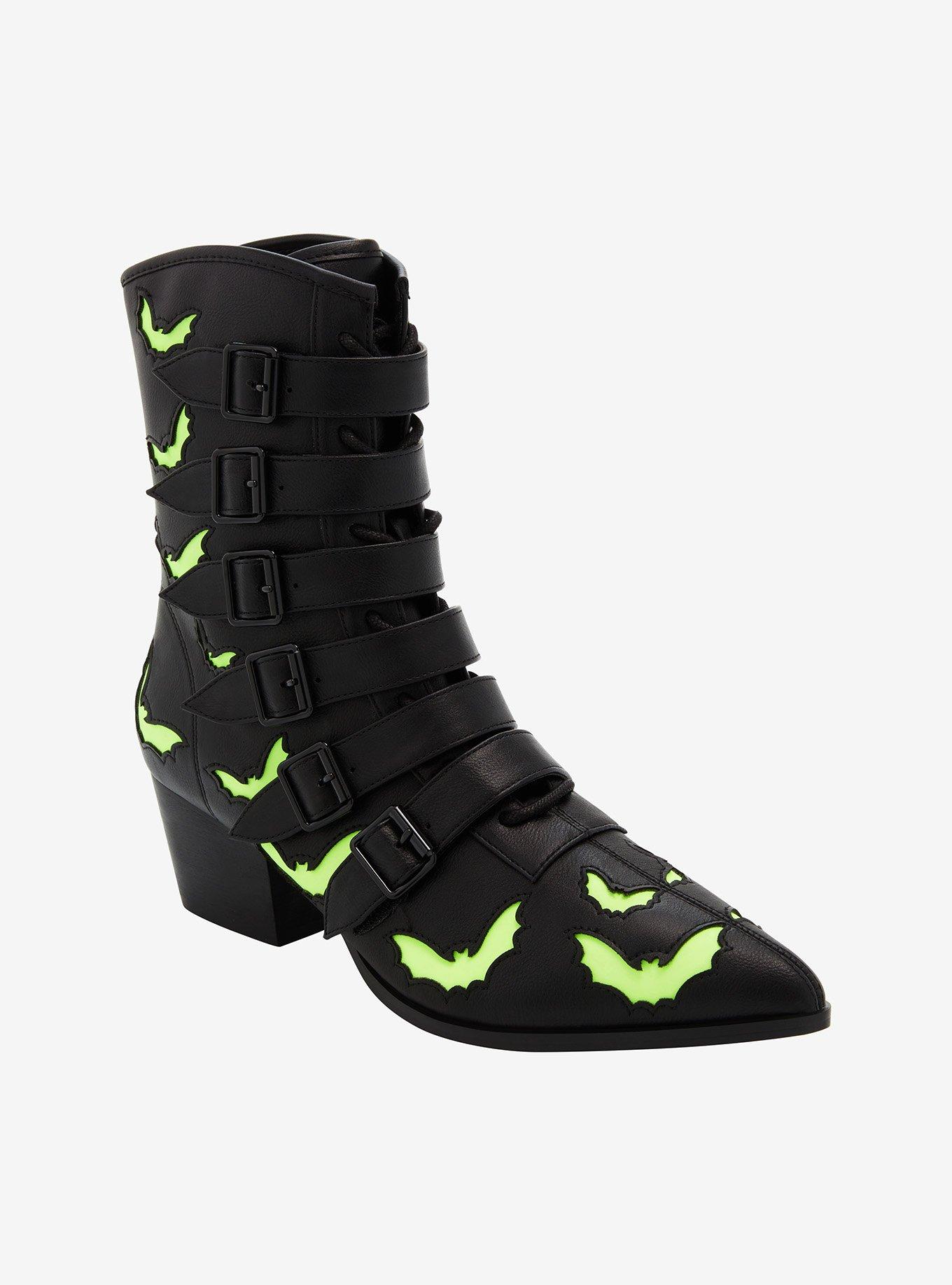 Strange Cvlt Glow-In-The-Dark Bat Coven Booties, , hi-res