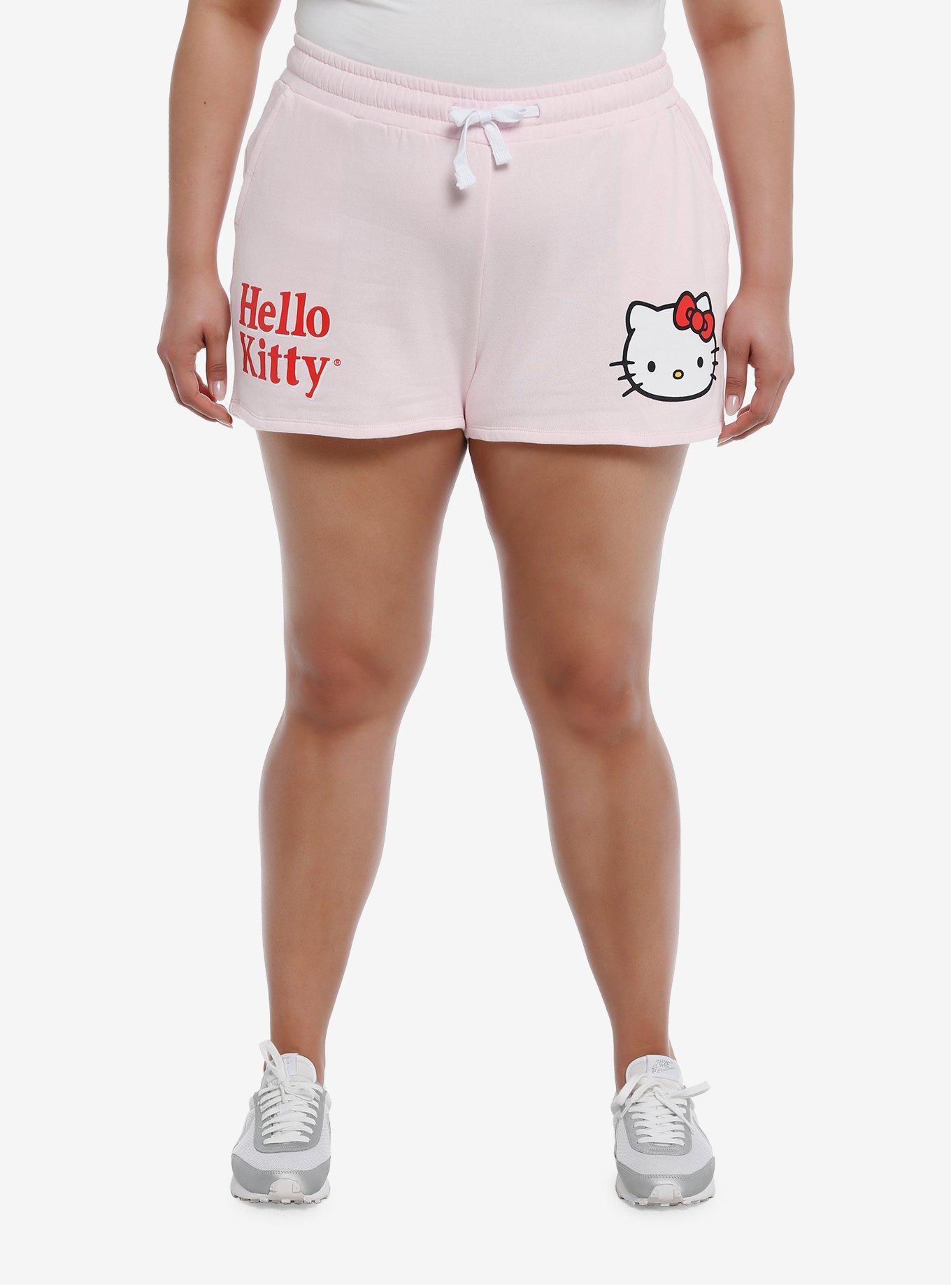 Hello Kitty Face Girls Lounge Shorts Plus Size, MULTI, hi-res