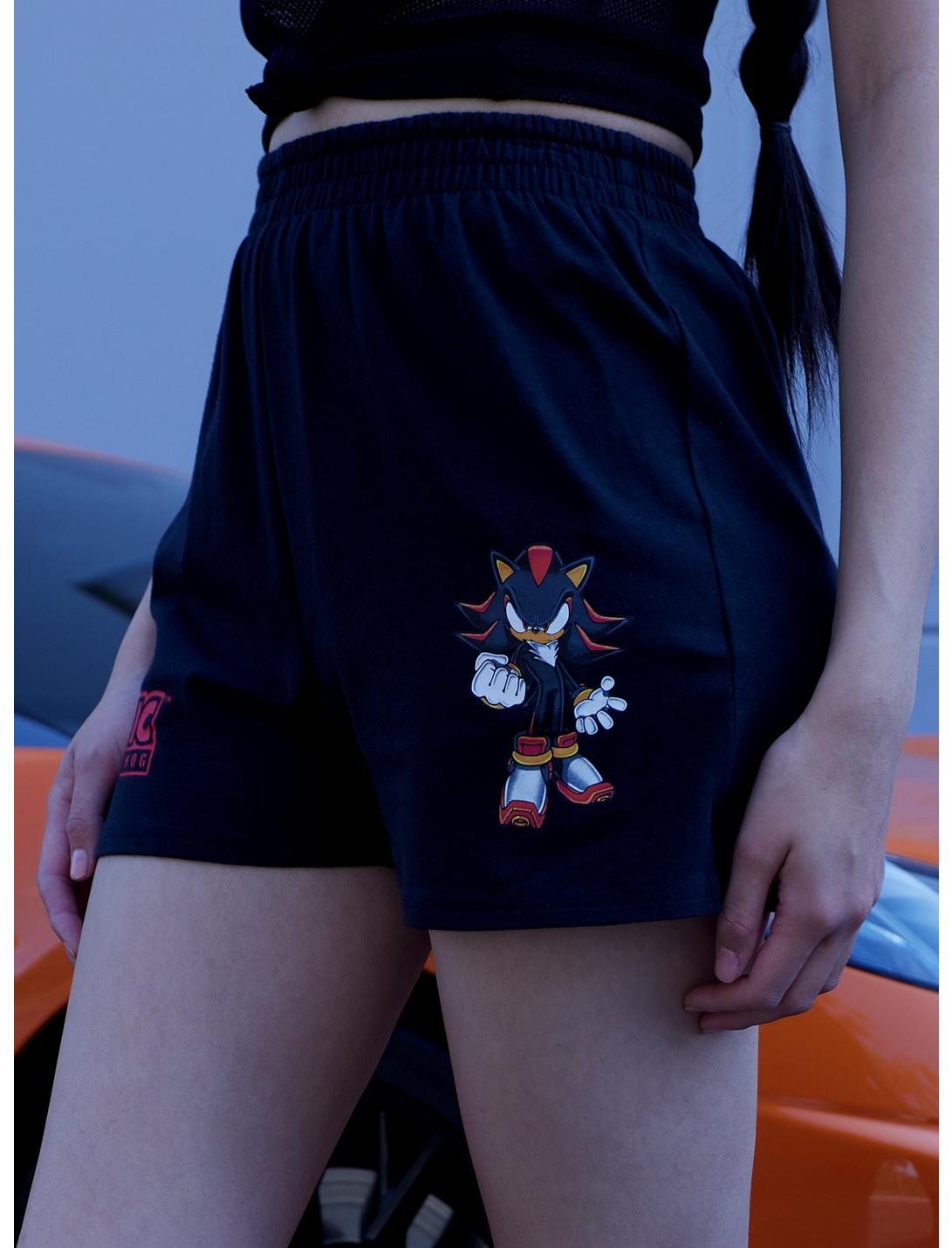 Sonic The Hedgehog Shadow Girls Lounge Shorts, RED, hi-res