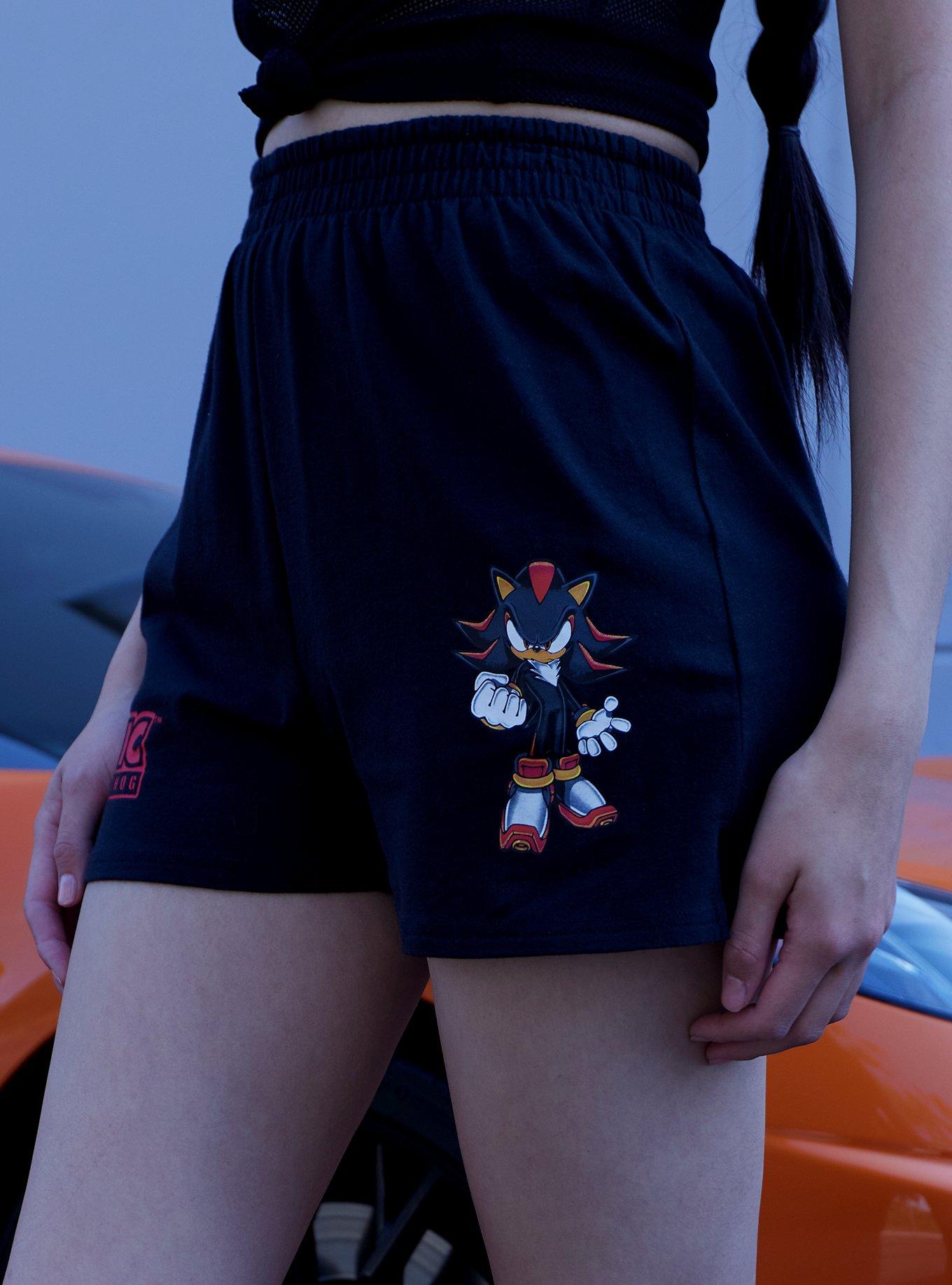 Sonic The Hedgehog Shadow Girls Lounge Shorts, RED, hi-res