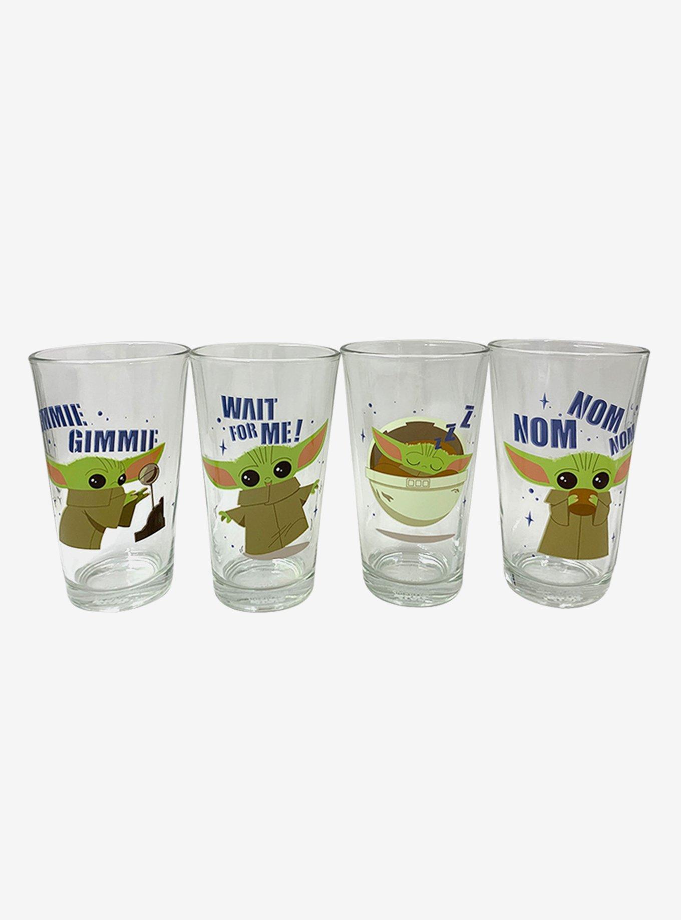 Star Wars: The Mandalorian Gimmie Nom 10 oz. Glass Tumbler Set of 4