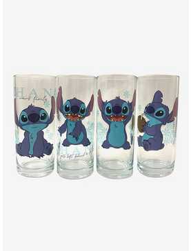 Disney Lilo & Stitch Blue Floral Glass Set, , hi-res