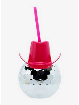 Cowboy Hat Disco Ball Straw Cup, , hi-res