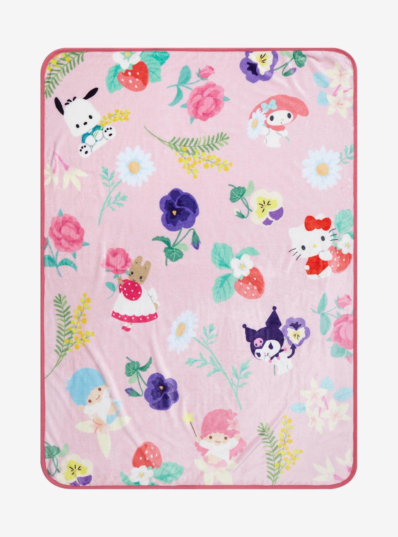 Sanrio Hello Kitty and Friends Floral Allover Print Throw