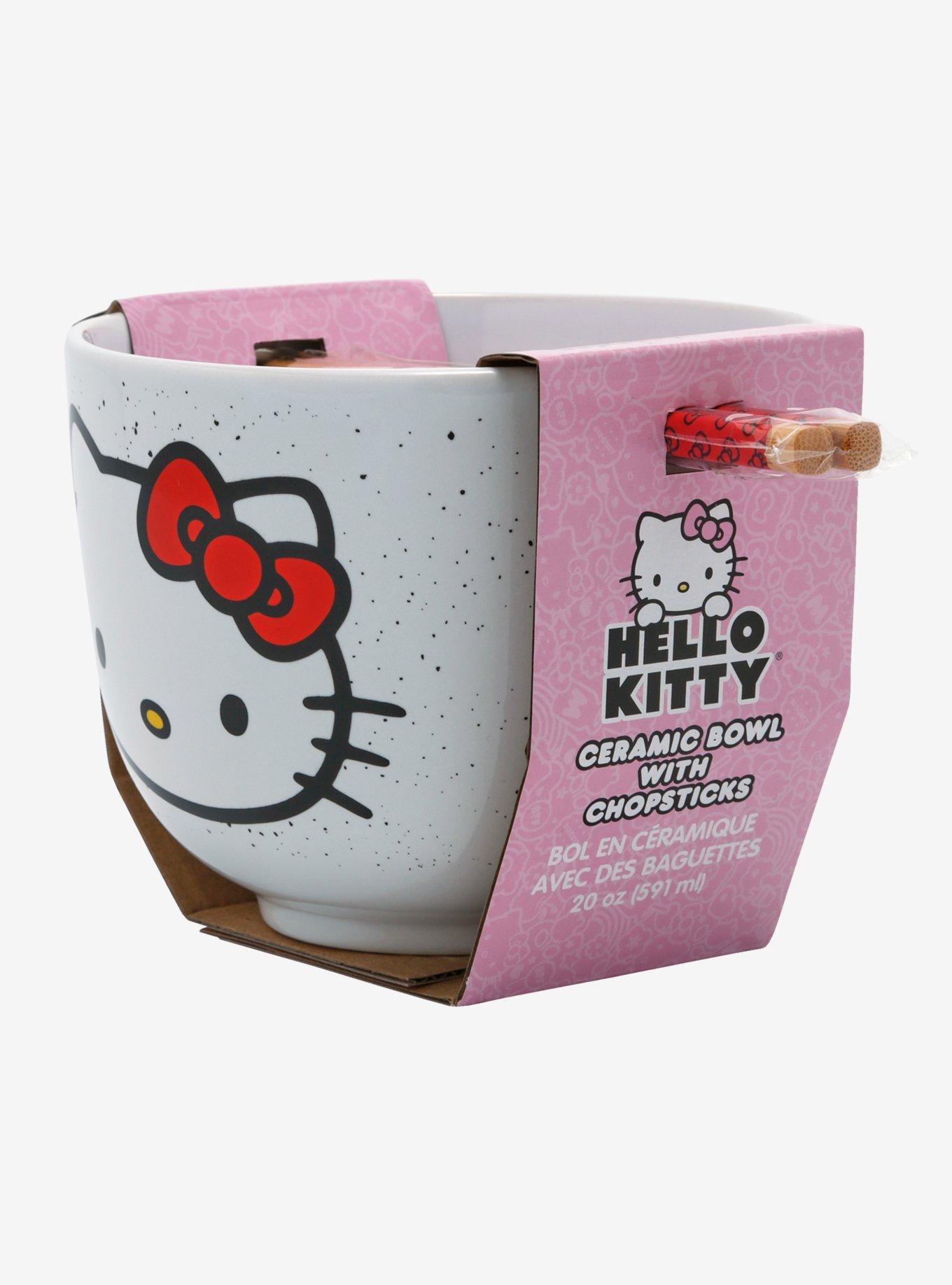 Sanrio Hello Kitty Portrait Ramen Bowl With Chopsticks