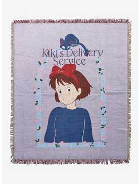 Studio Ghibli Kiki's Delivery Service Kiki Floral Portrait Tapestry Throw, , hi-res