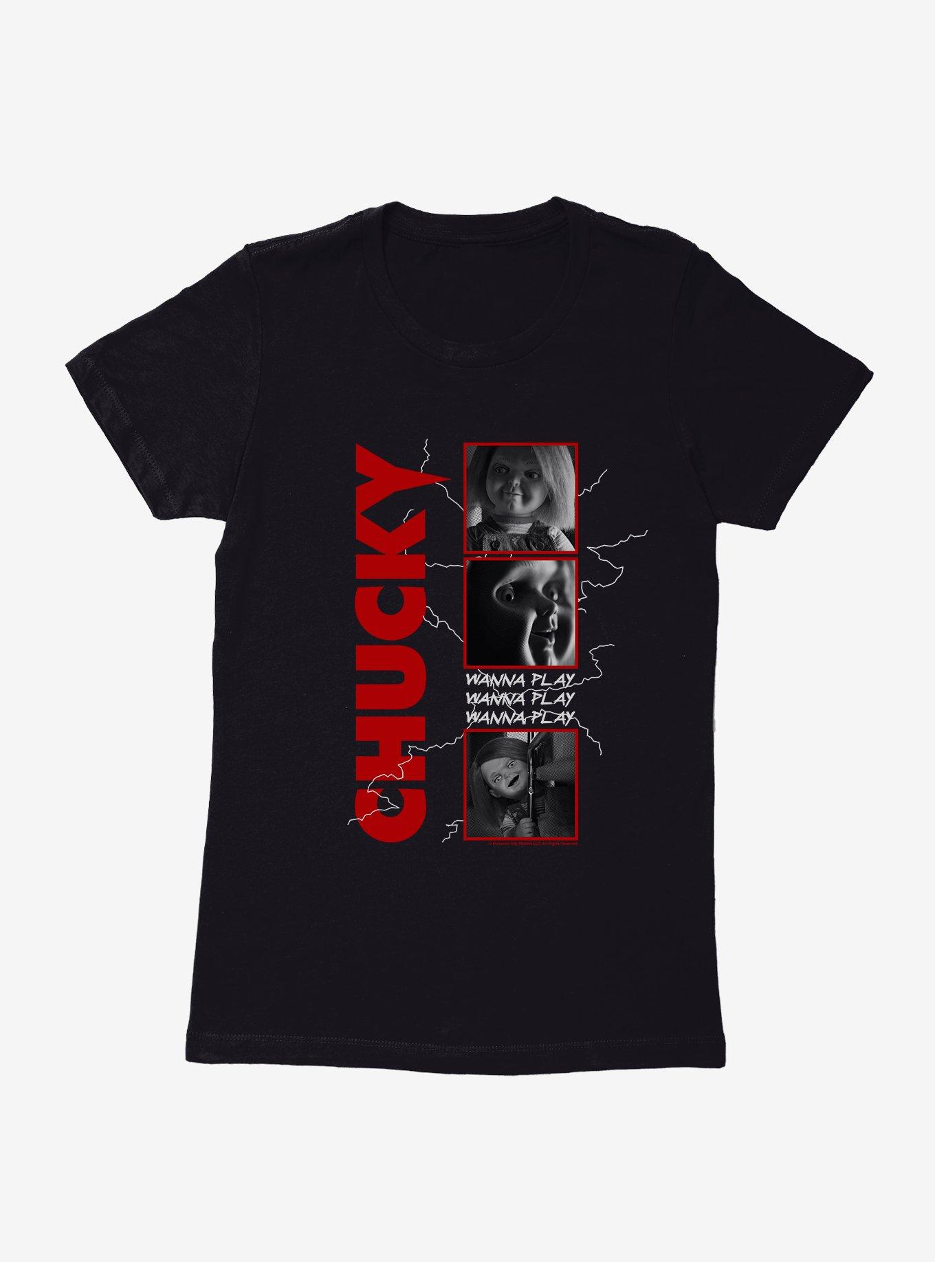 Chucky TV Series Wanna Play Panels Womens T-Shirt, , hi-res