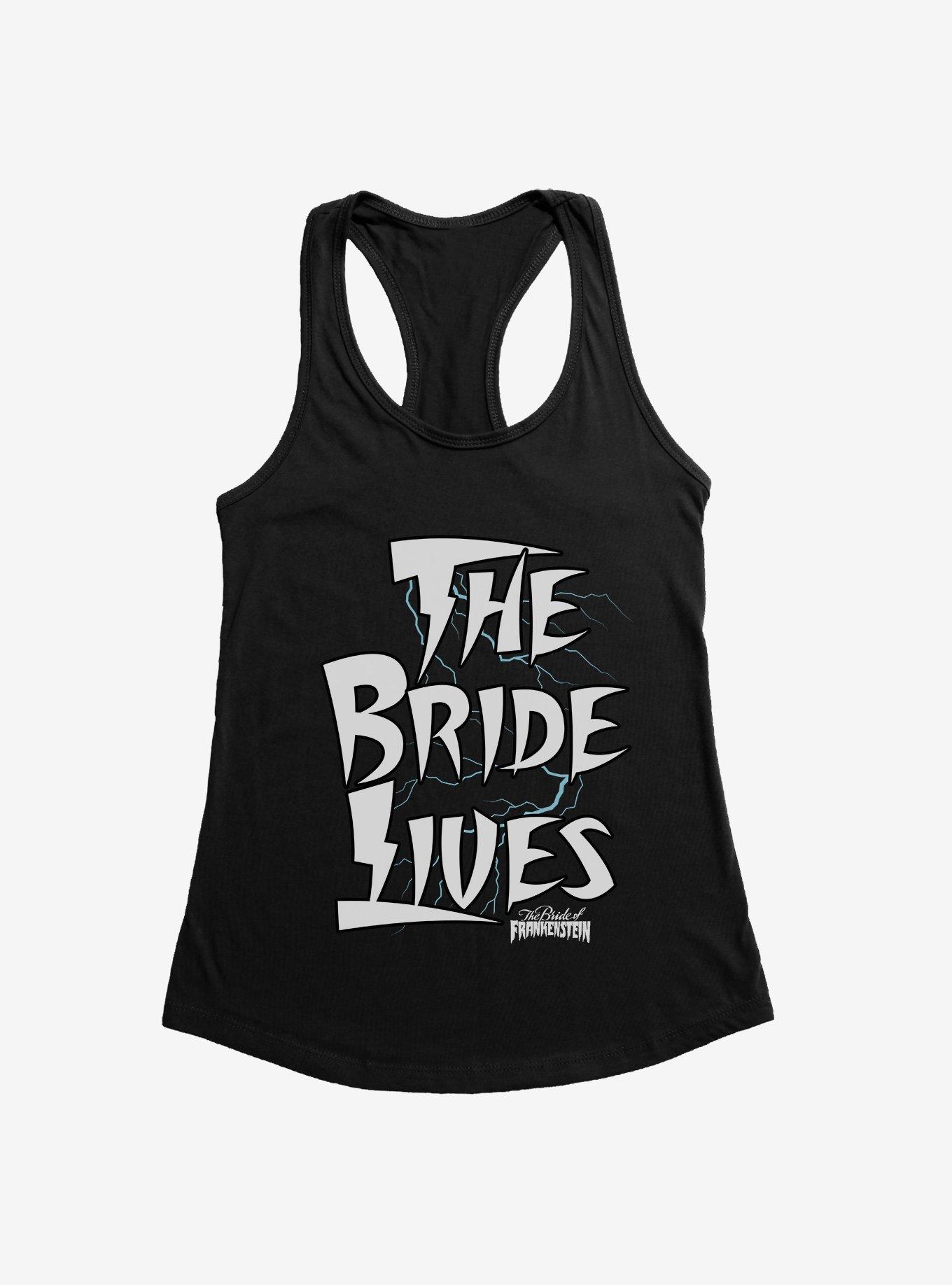 Bride Of Frankenstein The Bride Lives Girls Tank, BLACK, hi-res