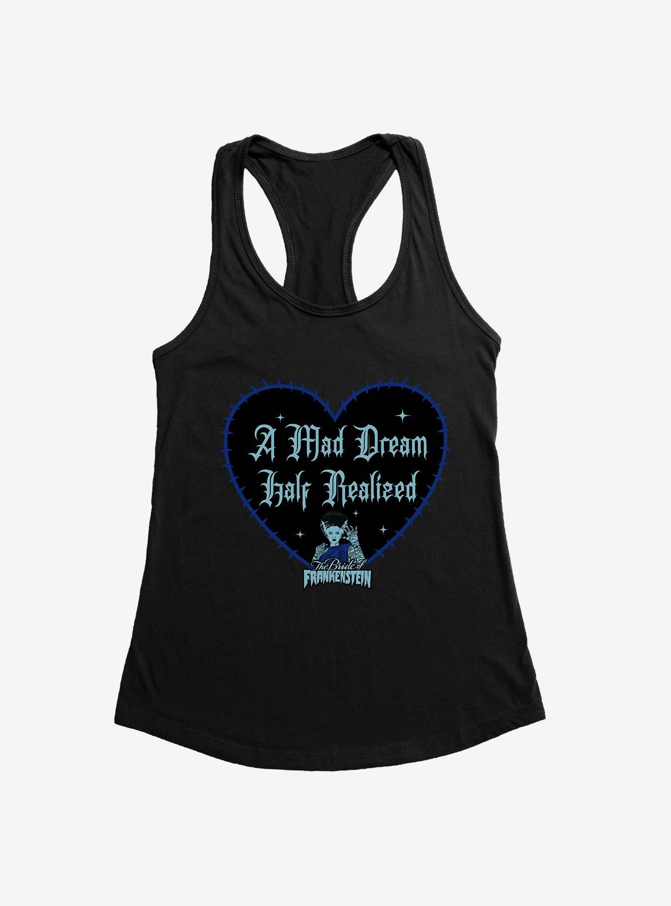 Bride Of Frankenstein Mad Dream Half Realized Girls Tank, BLACK, hi-res