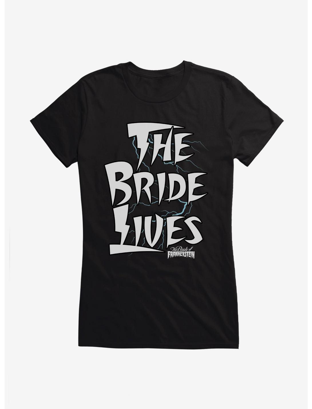 Bride Of Frankenstein The Bride Lives Girls T-Shirt, BLACK, hi-res