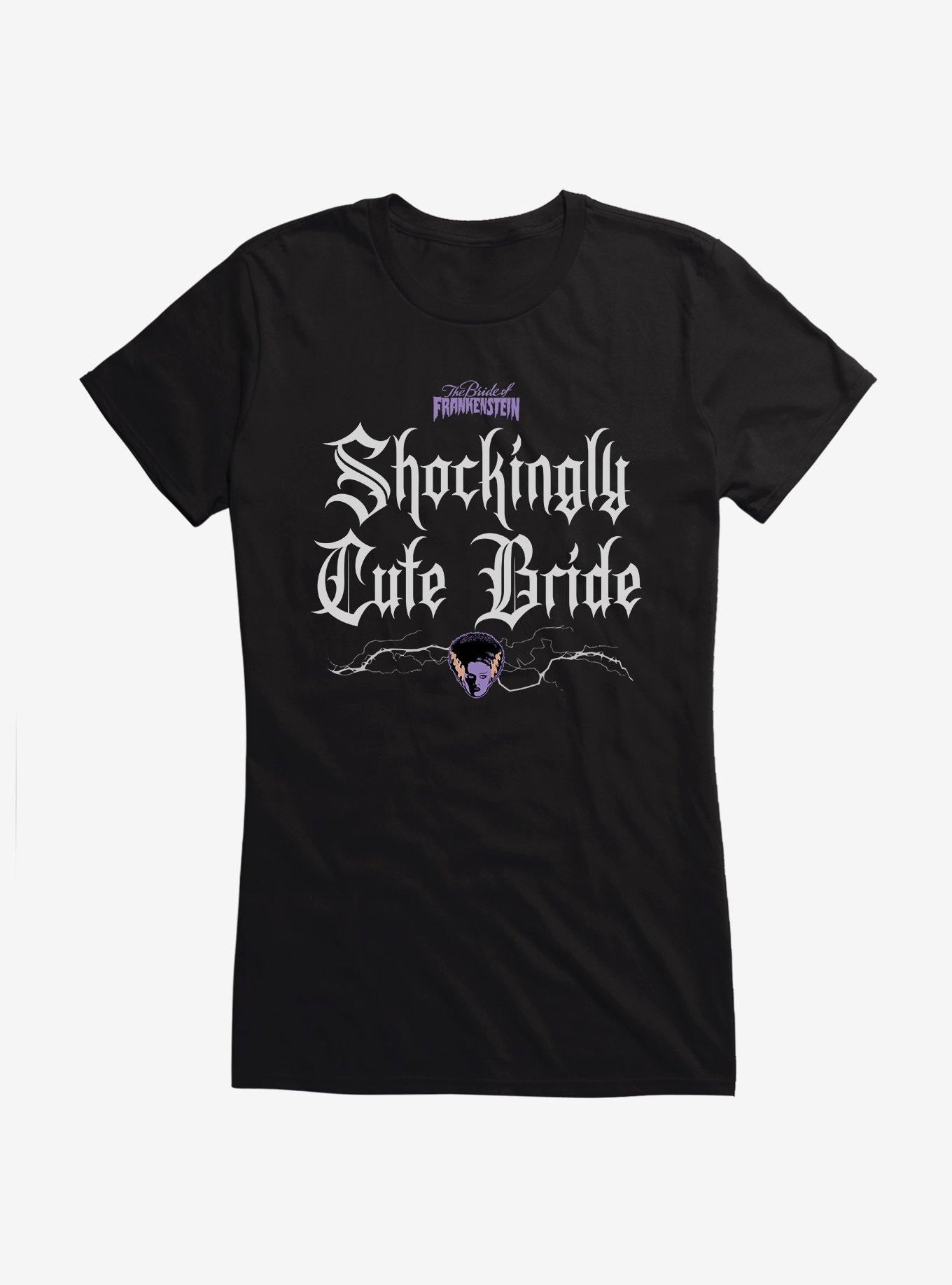 Bride Of Frankenstein Shockingly Cute Bride Girls T-Shirt, BLACK, hi-res