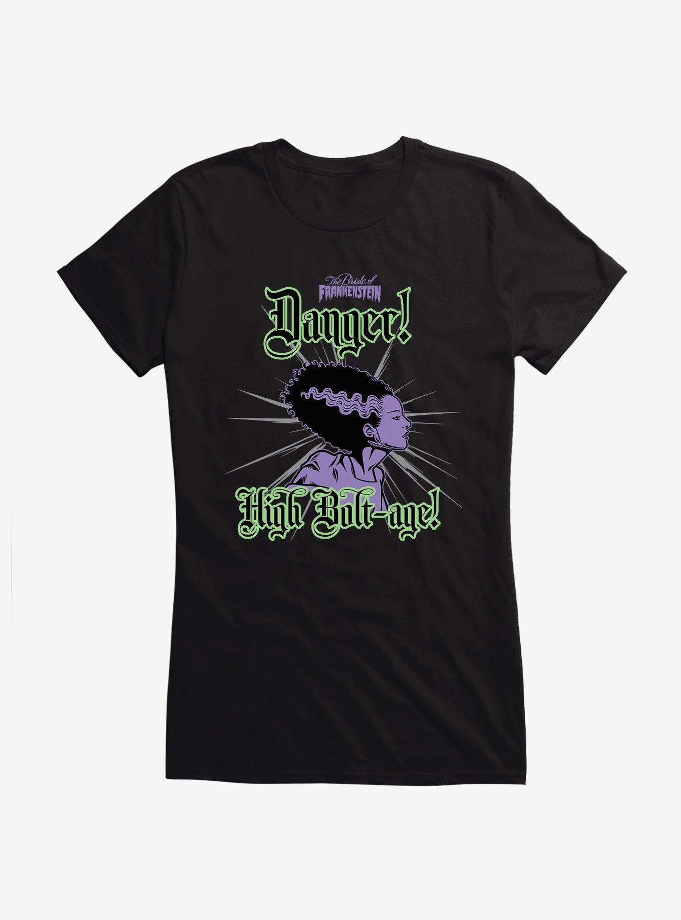 Bride Of Frankenstein Danger High Bolt-age Girls T-Shirt, , hi-res