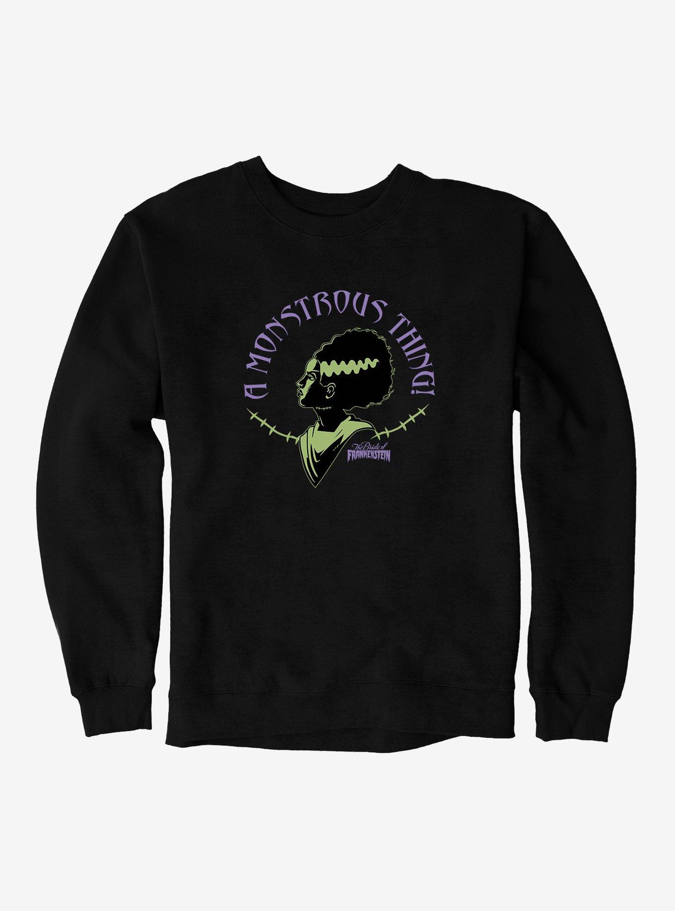 Bride Of Frankenstein A Monstrous Thing Sweatshirt, BLACK, hi-res