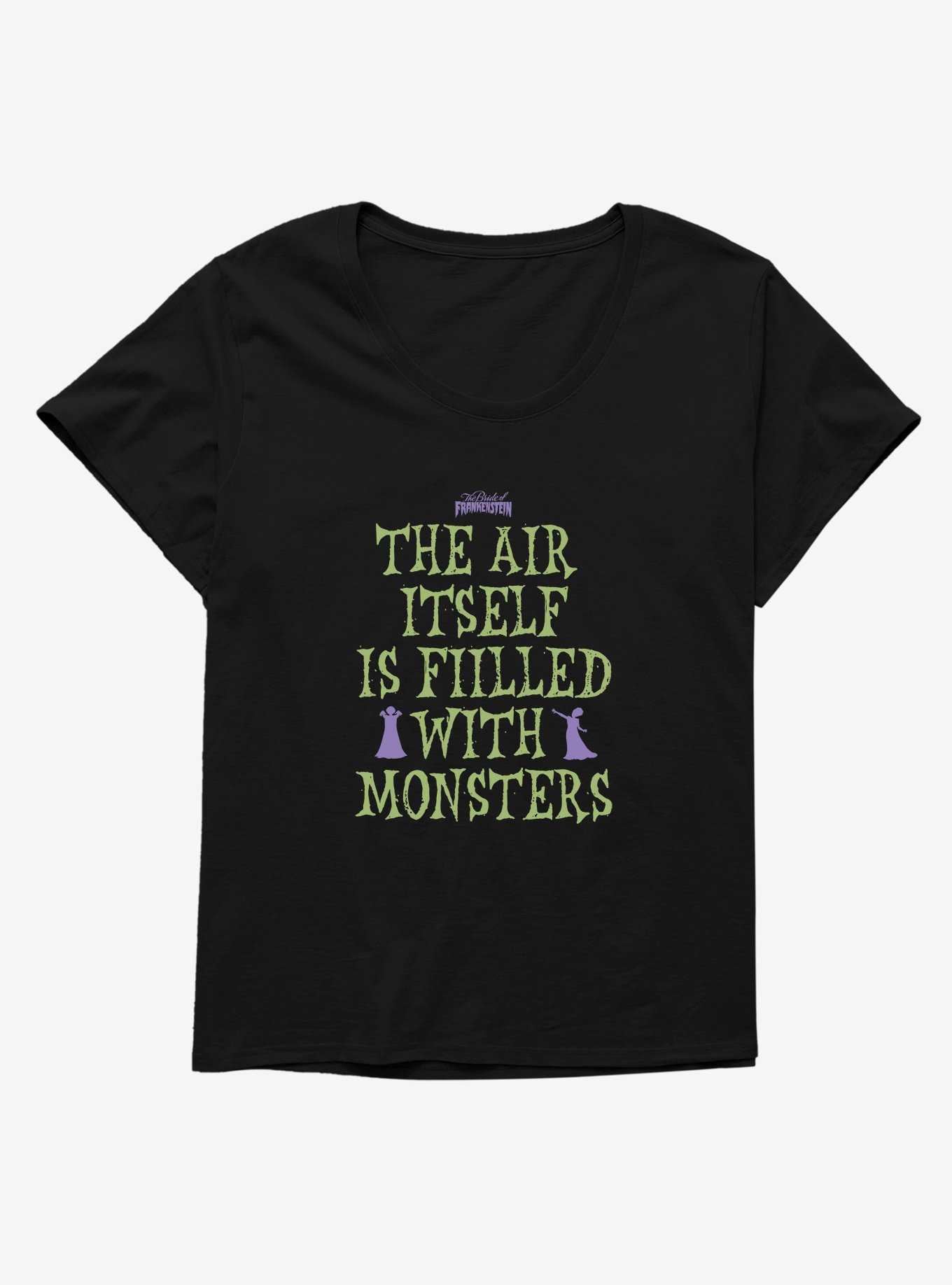 Bride Of Frankenstein Air Filled With Monsters Girls T-Shirt Plus Size, , hi-res