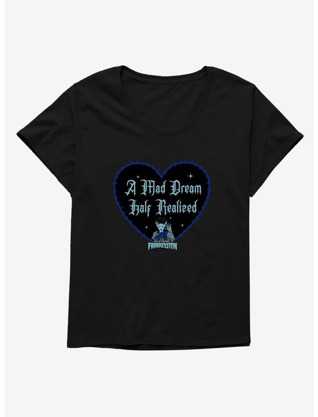 Bride Of Frankenstein Mad Dream Half Realized Girls T-Shirt Plus Size, BLACK, hi-res