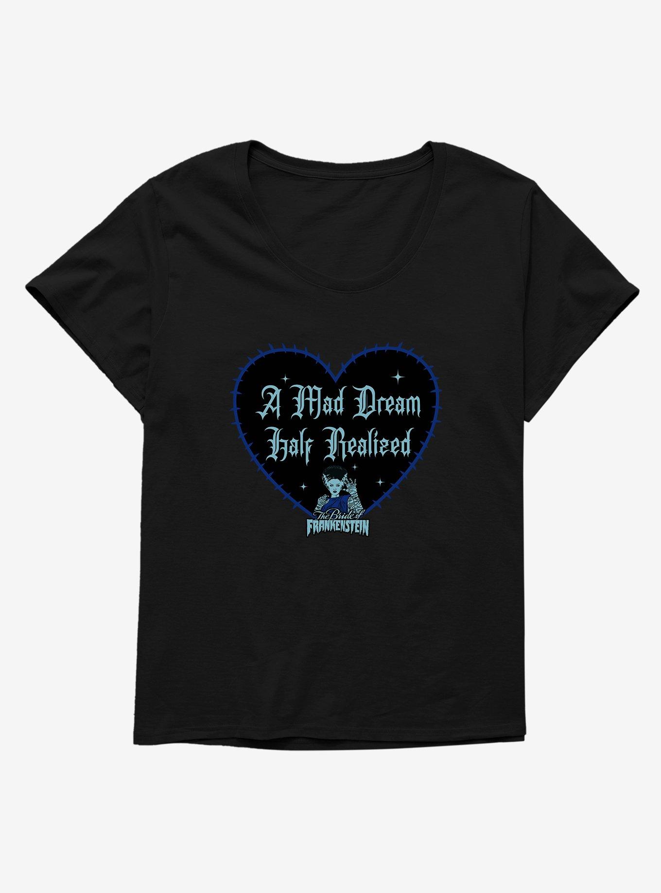 Bride Of Frankenstein Mad Dream Half Realized Girls T-Shirt Plus Size, , hi-res