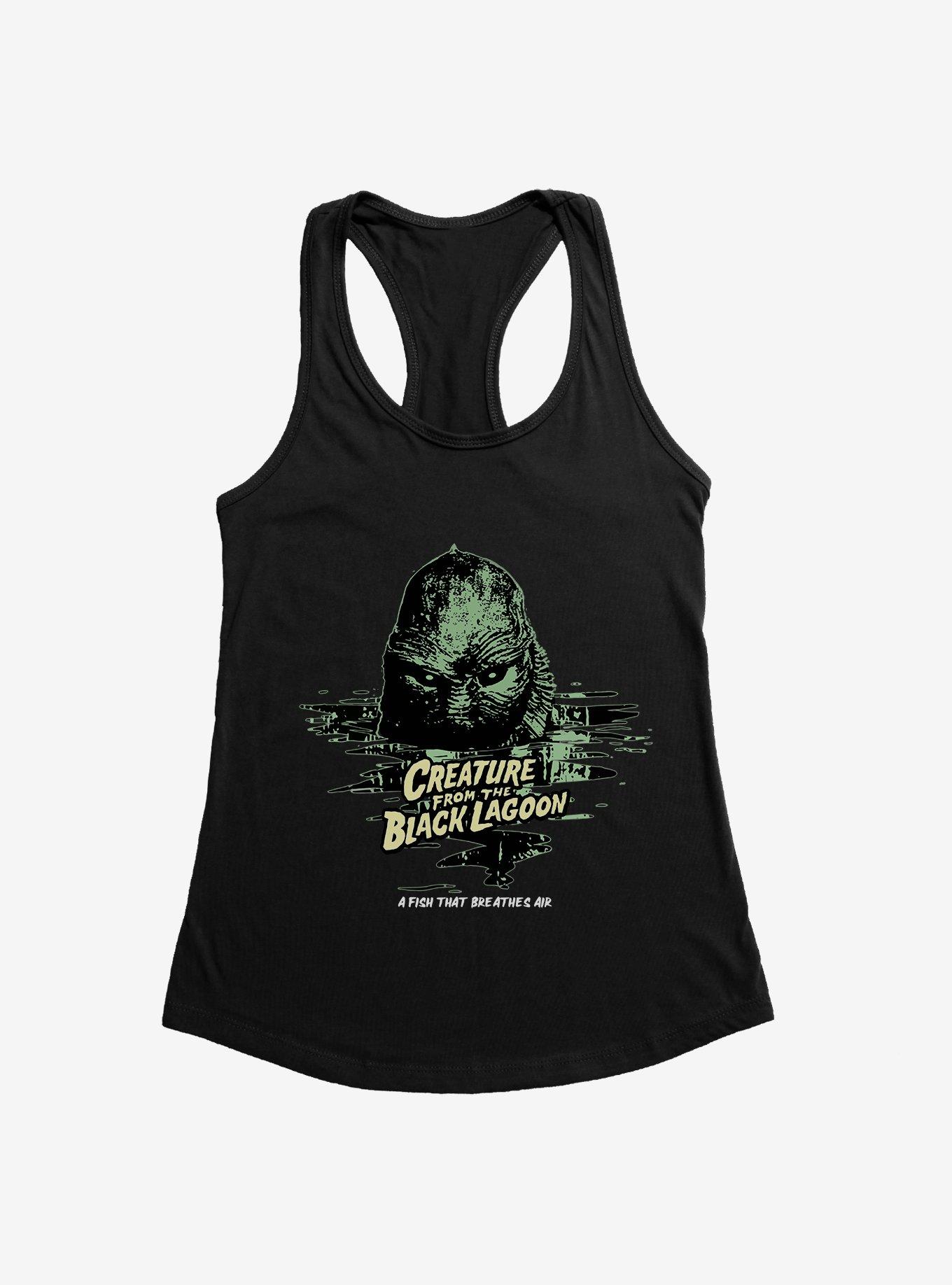 Creature From The Black Lagoon Fish That Breathes Air Girls Tank, BLACK, hi-res