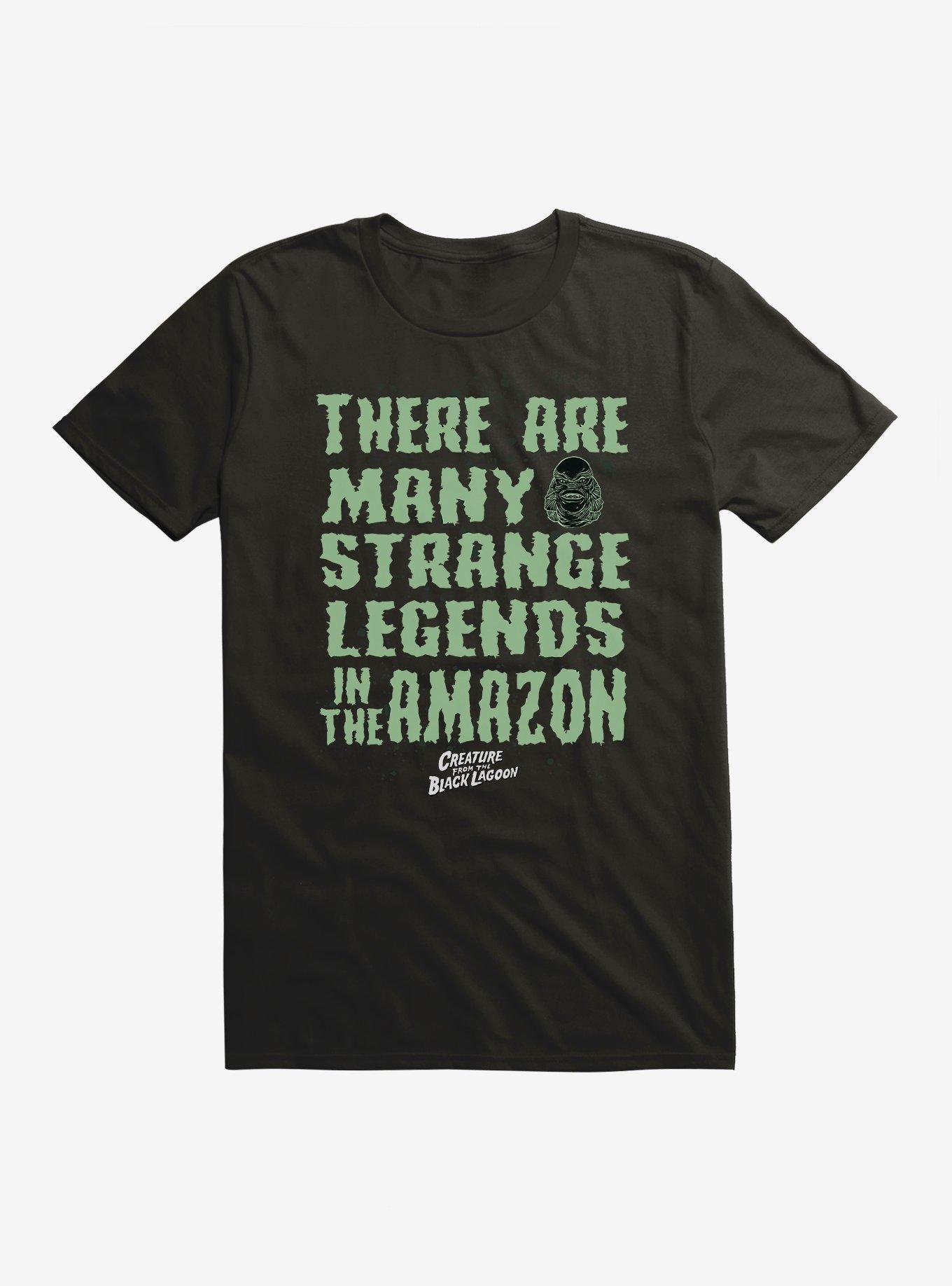 Creature From The Black Lagoon Many Strange Legends T-Shirt, BLACK, hi-res