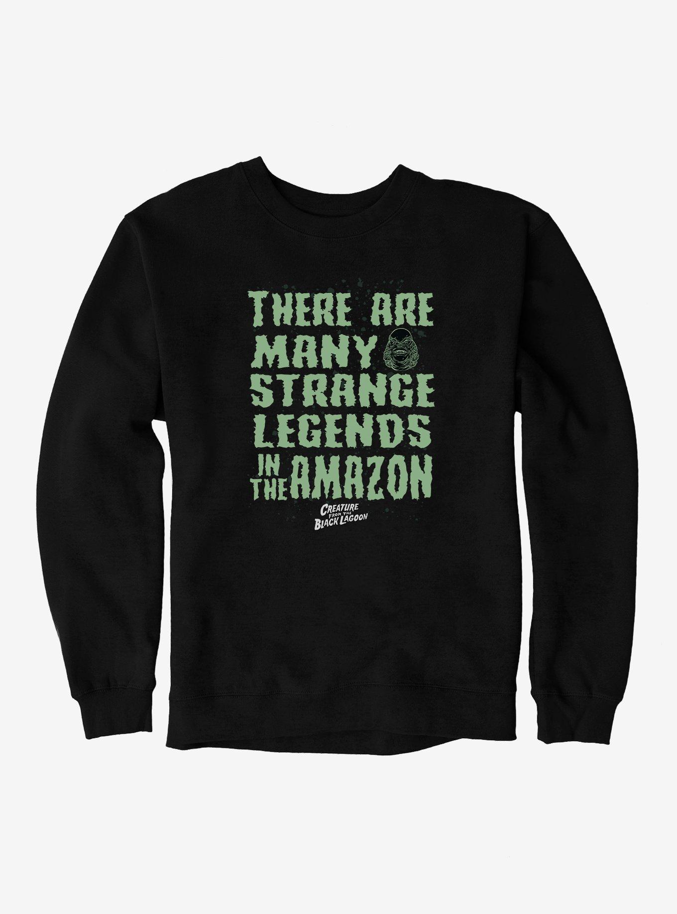 Creature From The Black Lagoon Many Strange Legends Sweatshirt, BLACK, hi-res