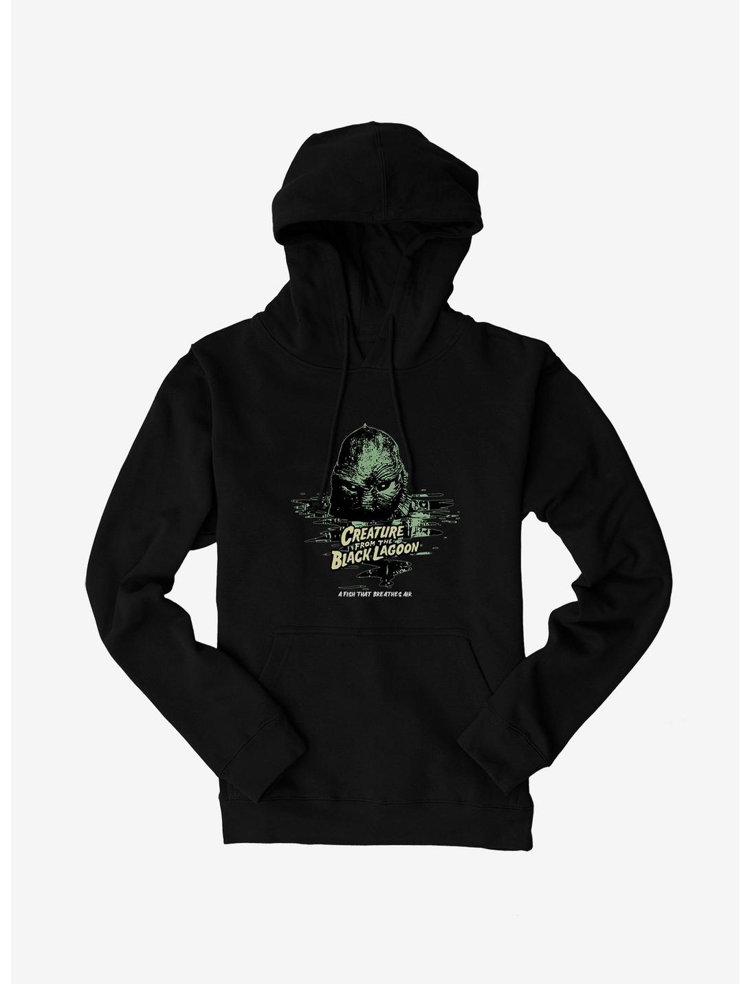Creature From The Black Lagoon Fish That Breathes Air Hoodie, BLACK, hi-res