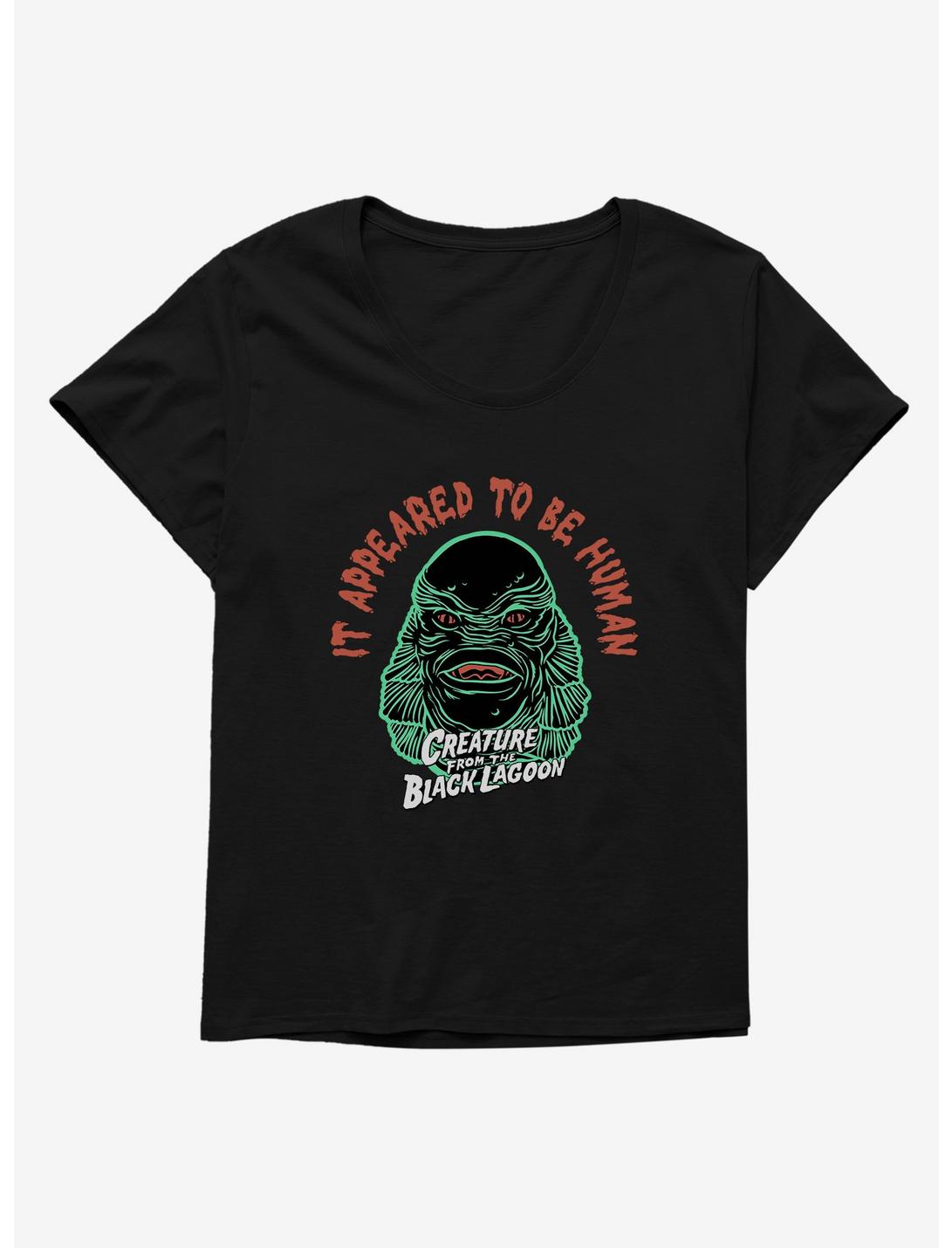 Creature From The Black Lagoon It Appeared To Be Human Girls T-Shirt Plus Size, BLACK, hi-res