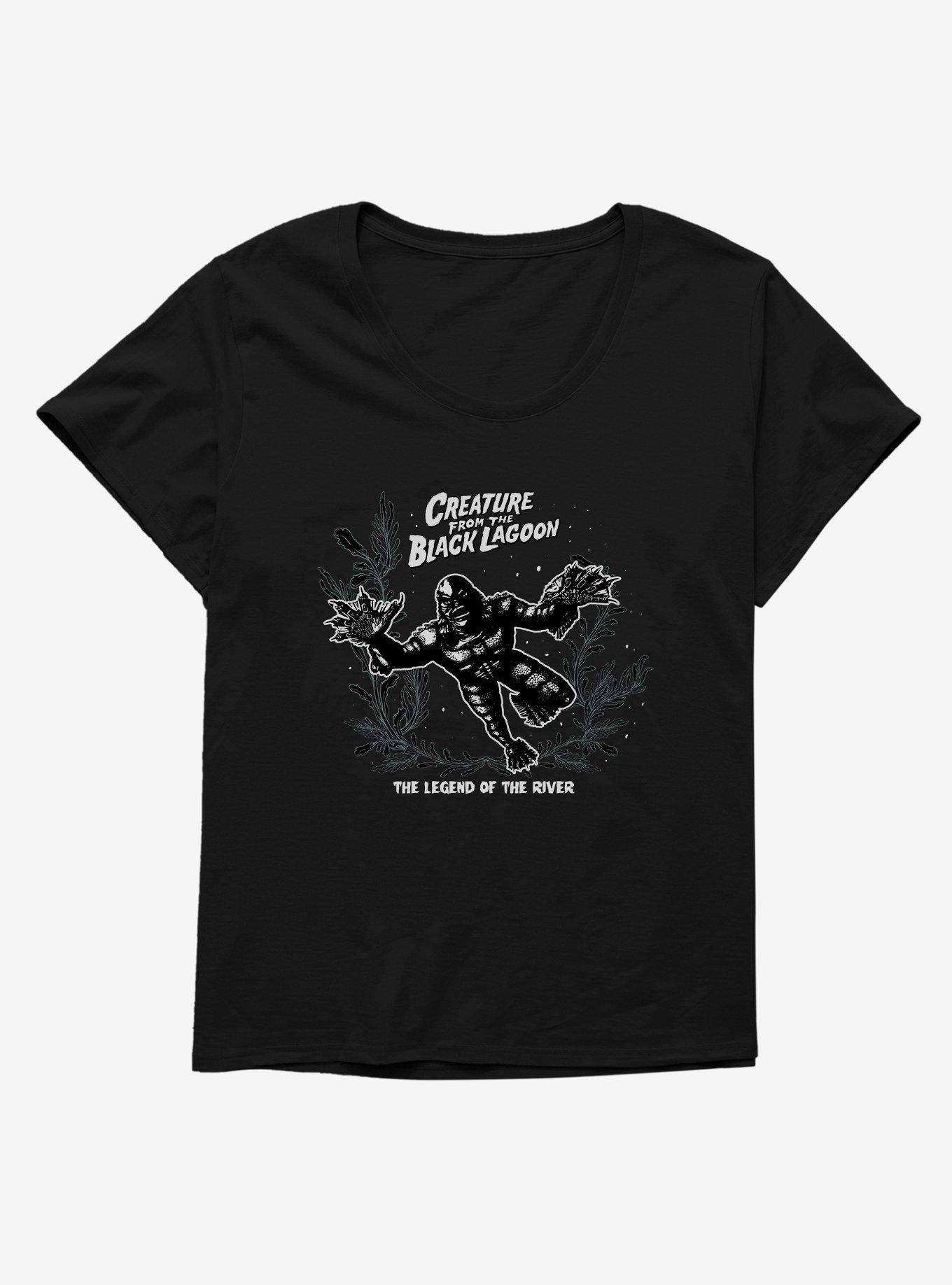 Creature From The Black Lagoon Legend Of The River Girls T-Shirt Plus Size, BLACK, hi-res