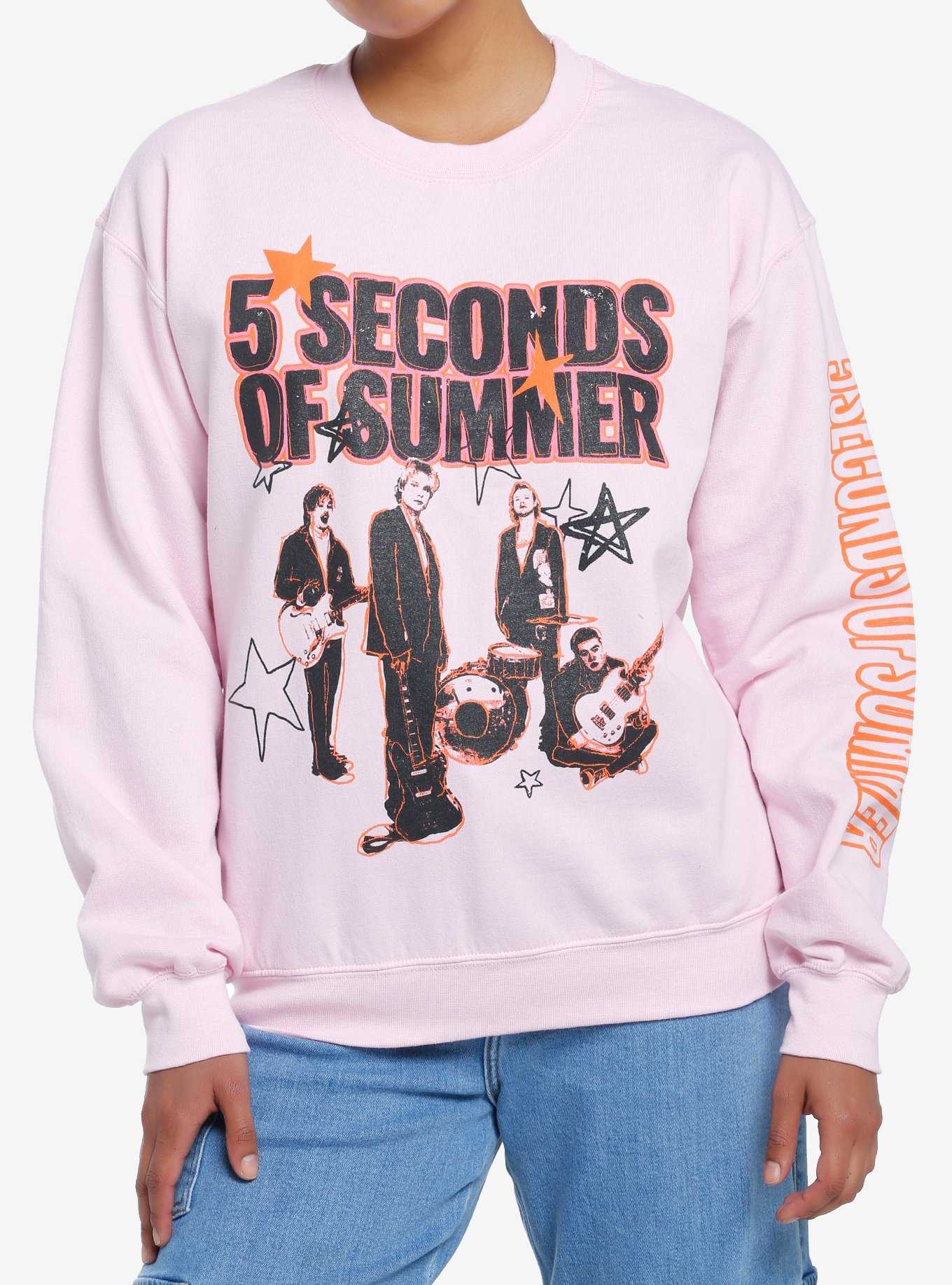 5 Seconds Of Summer Pink Girls Sweatshirt, , hi-res